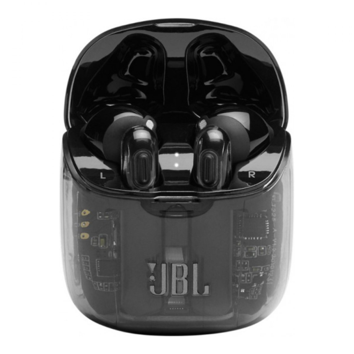 Slušalice JBL T225 TWS GHOST BLACK (In-ear bežične bluetooth slušalice sa futrolom za punjenje) crne prozirne