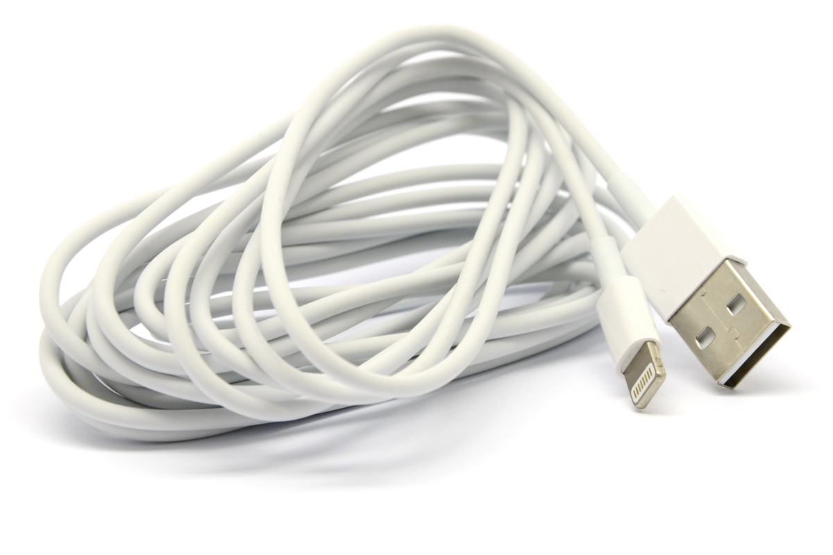 Usb data cable za iphone 3m (beli)