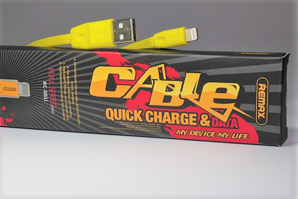 Usb data cable remax rc-001i full speed za iphone 5/6 (2a) žuti 1m