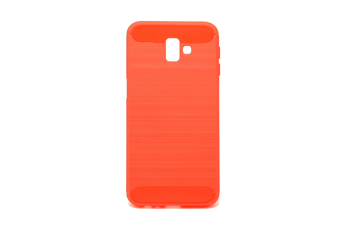 Tpu brushed for sm-j610f (galaxy j6 plus 2018) red