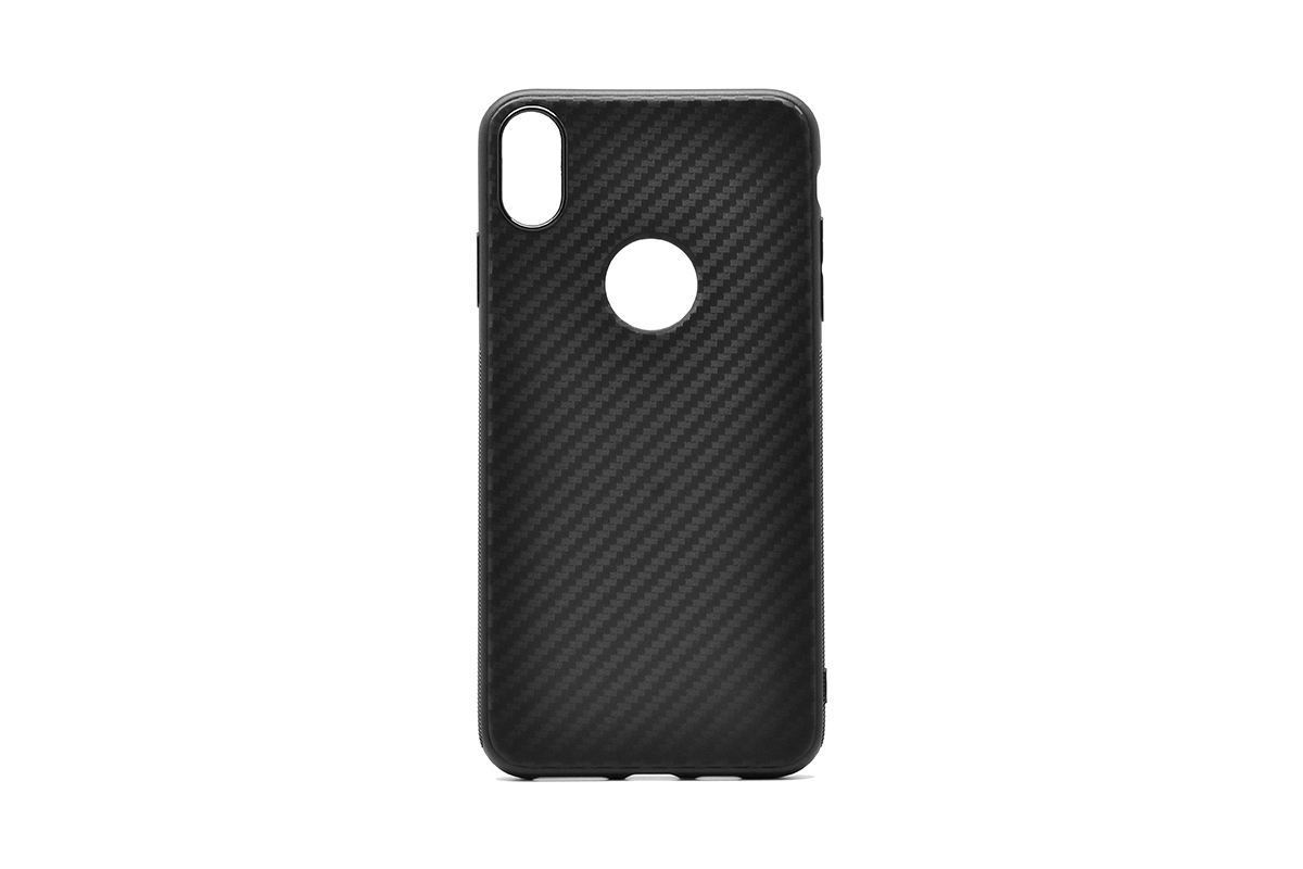 Tpu carbon 0,3mm za iphone xs max 6.5" (black)