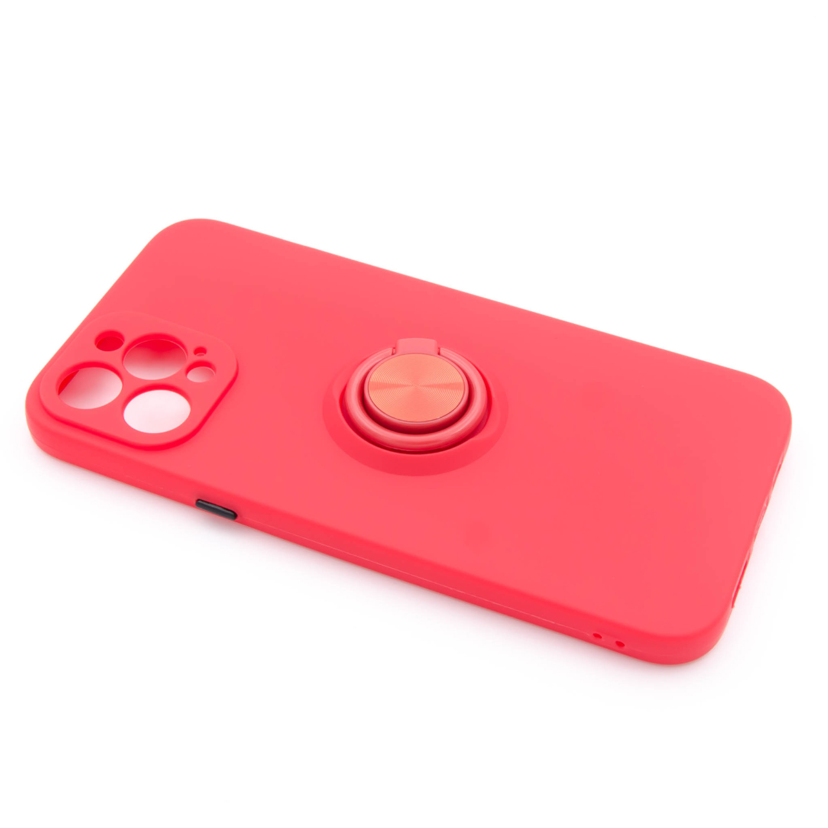 Tpu matte ring  for iphone 12 pro max (6.7") crvena