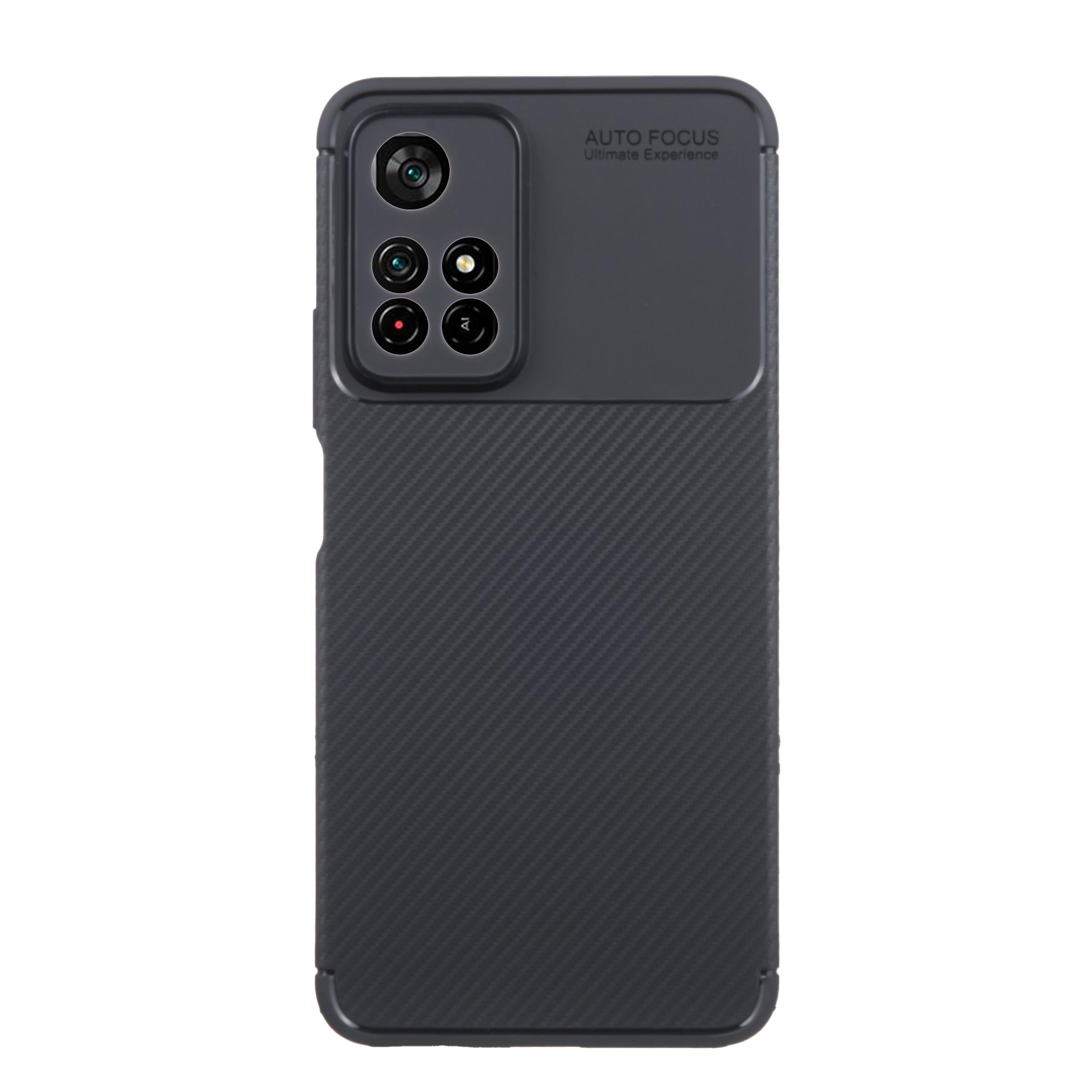 Tpu carbon new for redmi note 11 pro (china)/11 pro plus/poco x4 nfc (black)