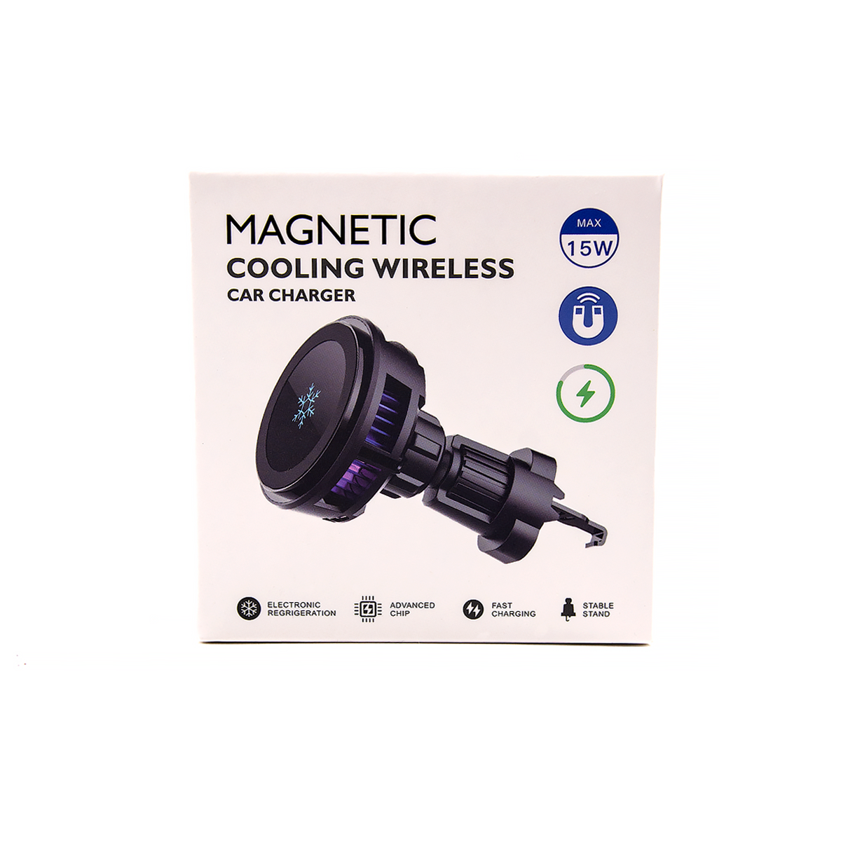 Bežični punjač - auto držač magsafe za ventilaciju q7 magnetic 15w (crni)