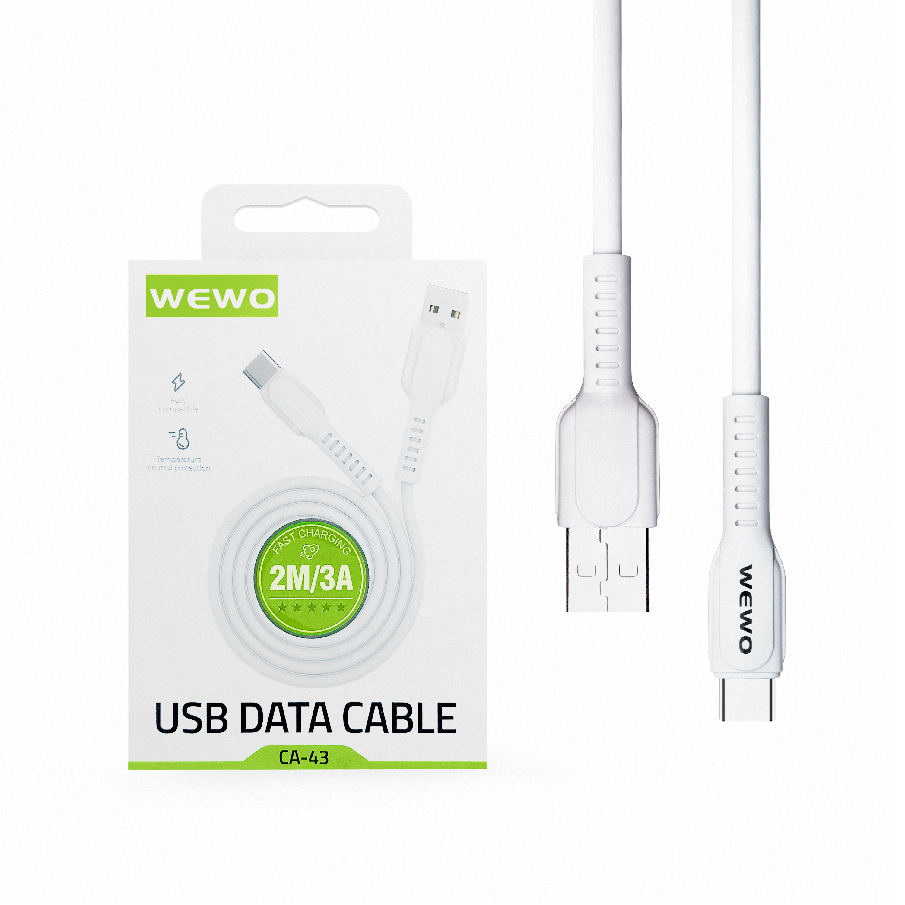 Usb data cable wewo ca-43 fast type-c 3a beli 2m