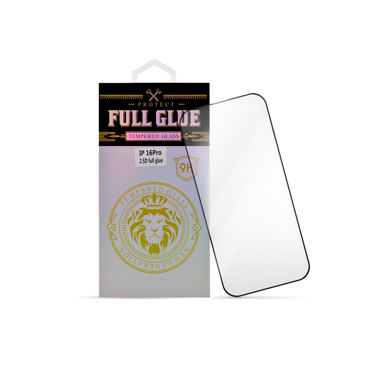 Nalepnica Display-a Glass 2.5D FULL GLUE  for iPhone 16 Pro (6.3") black