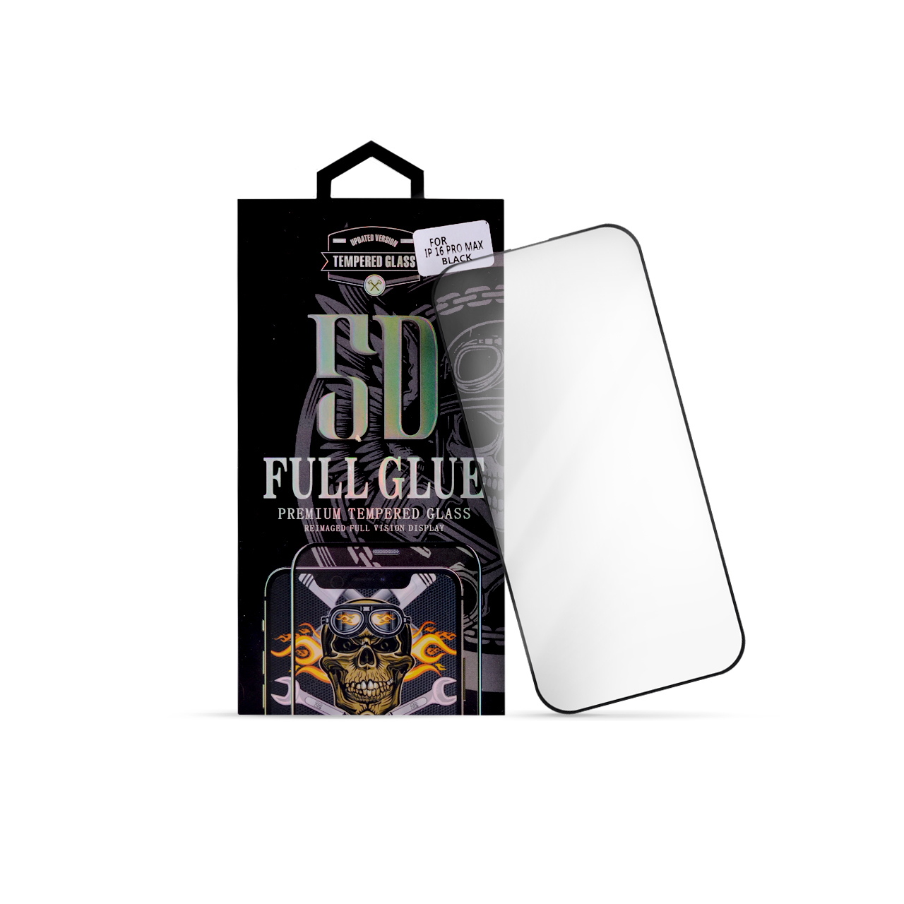 Nalepnica display-a glass 5d full glue za iphone 16 pro max (6.9") black