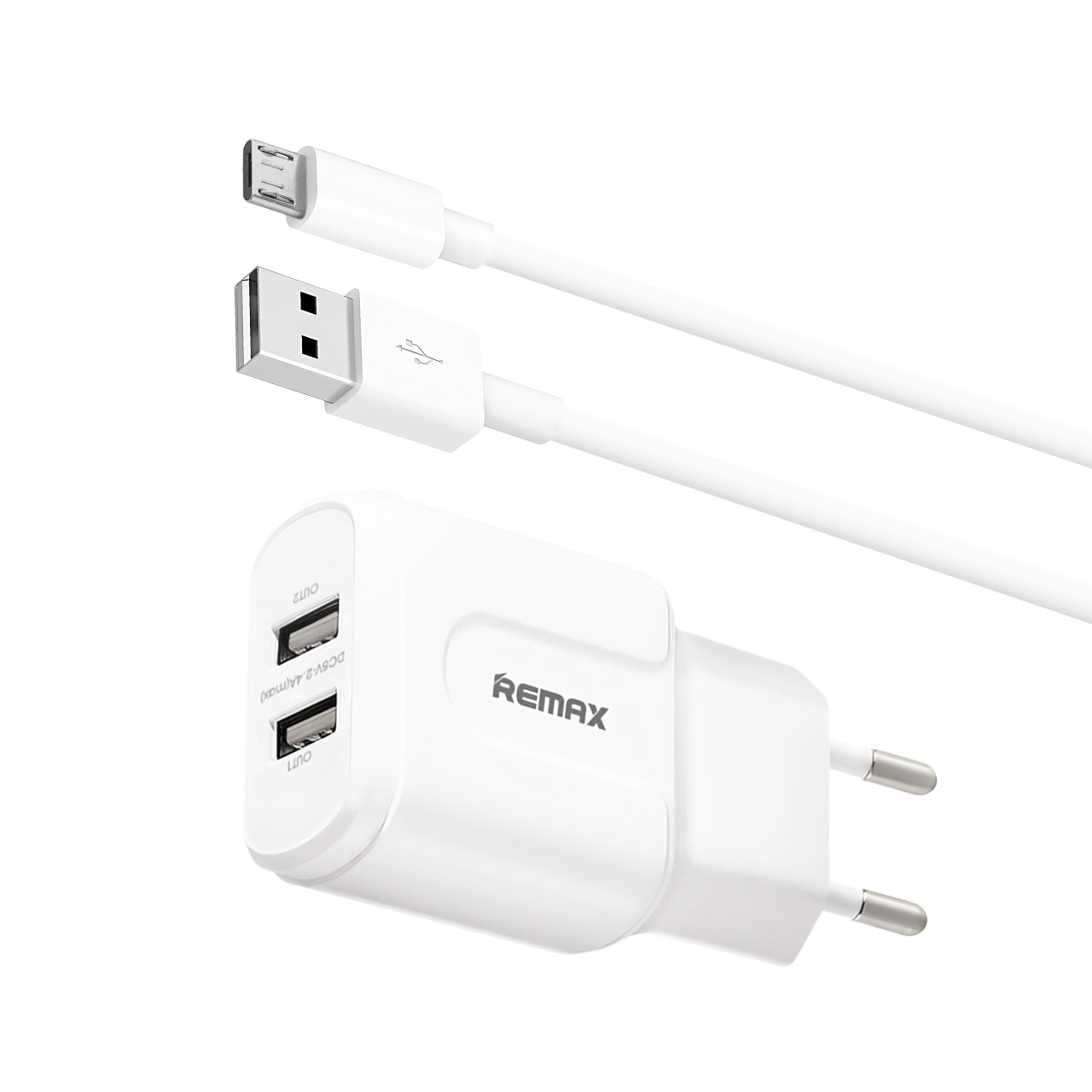 Punjač remax rp-u22 2xusb 2.4a + micro usb cable