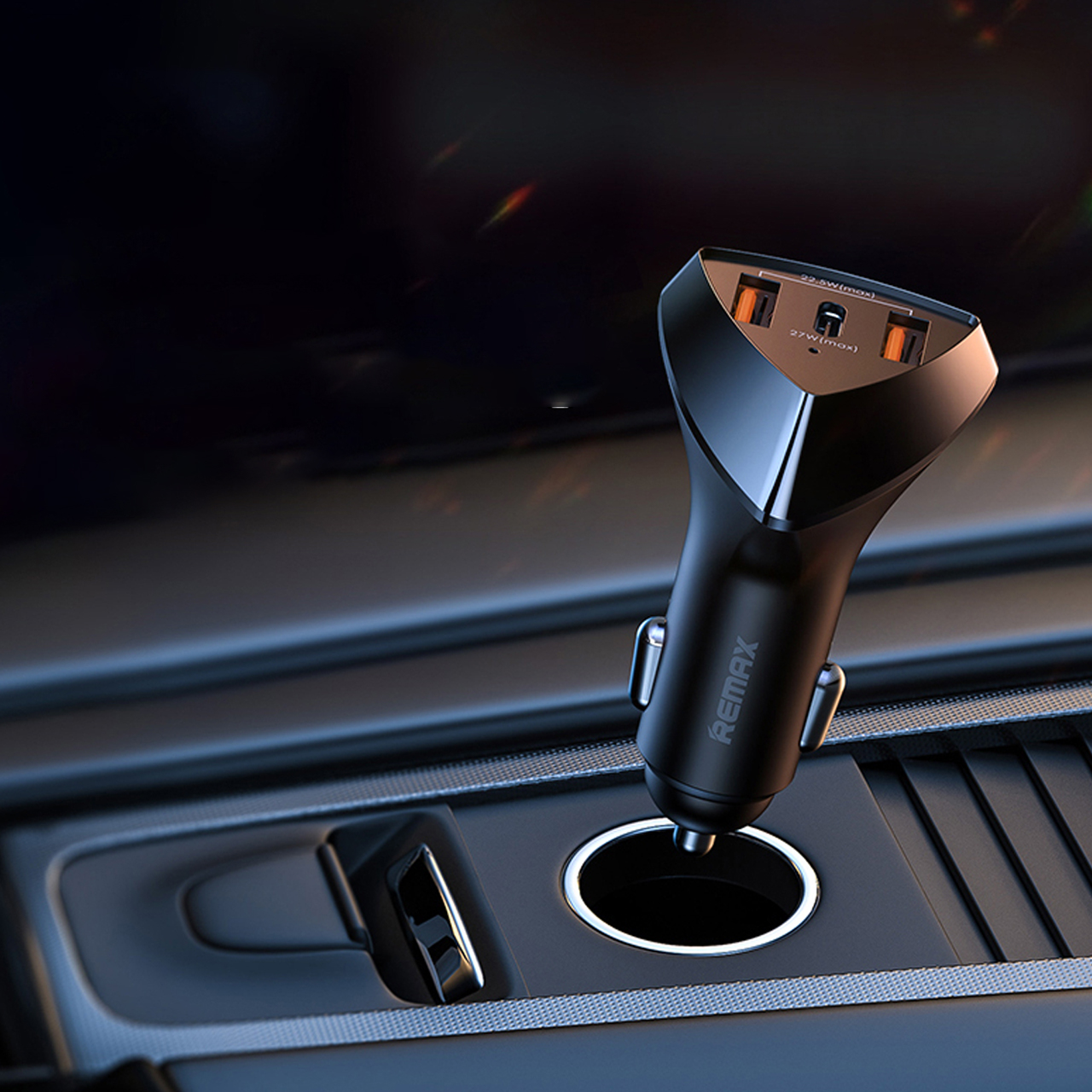 Auto punjač remax alien iii rcc-323 pd+2xusb 49.5w (crni)
