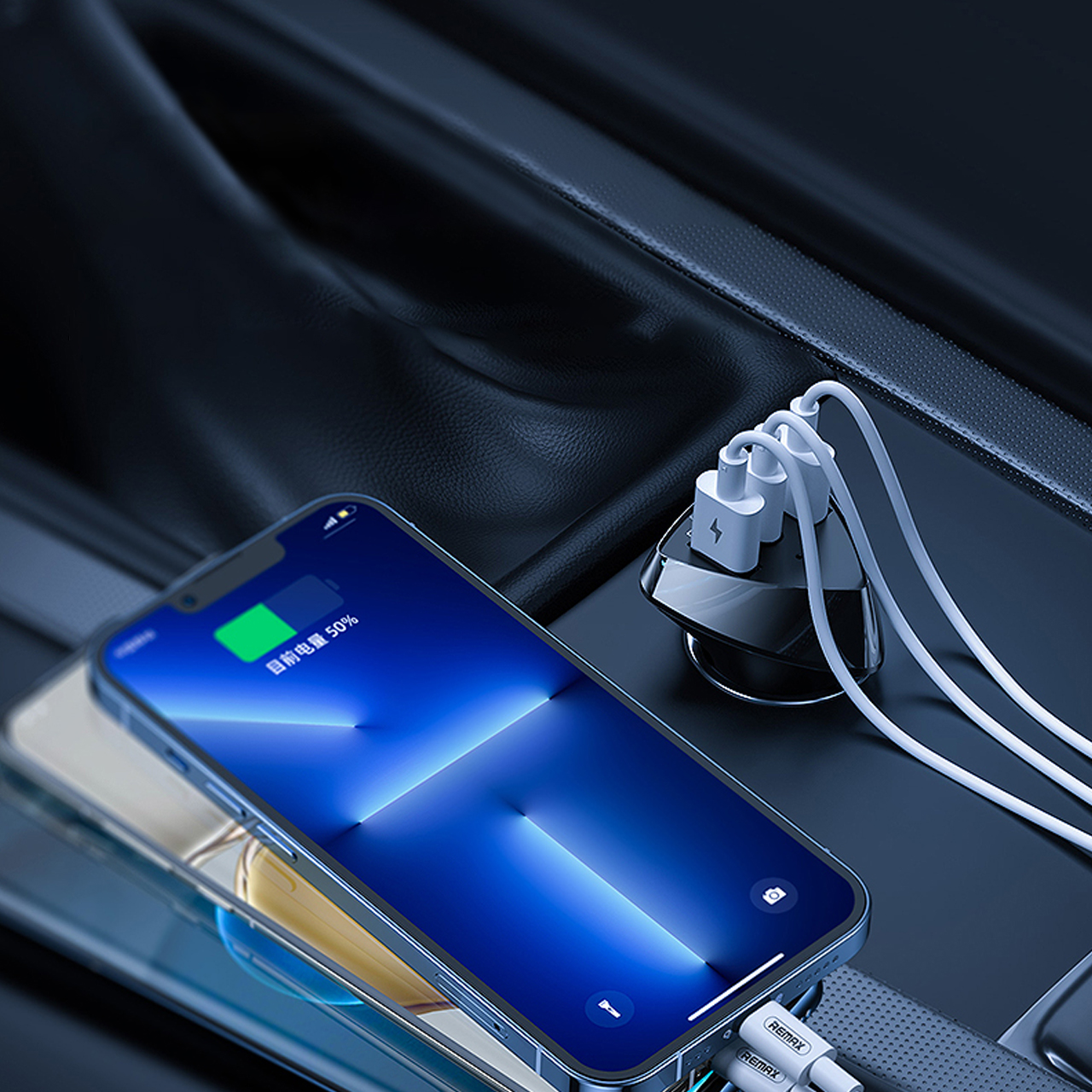 Auto punjač remax alien iii rcc-323 pd+2xusb 49.5w (crni)