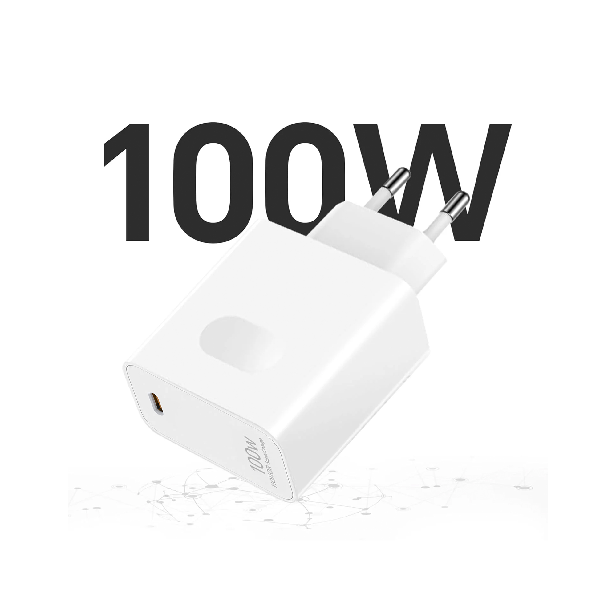 Honor kućni punjač super charge 100w type c beli power gan slim