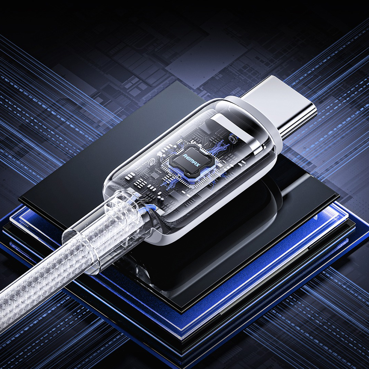 Usb data cable remax rc-c025 icy 66w fast charge type-c beli 1.2m