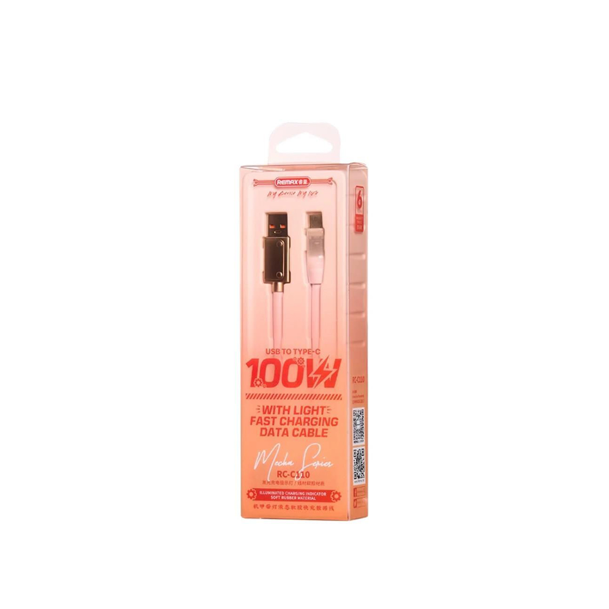 Usb data cable remax rc-c110 mecha 100w fast charge type-c beli 1.2m