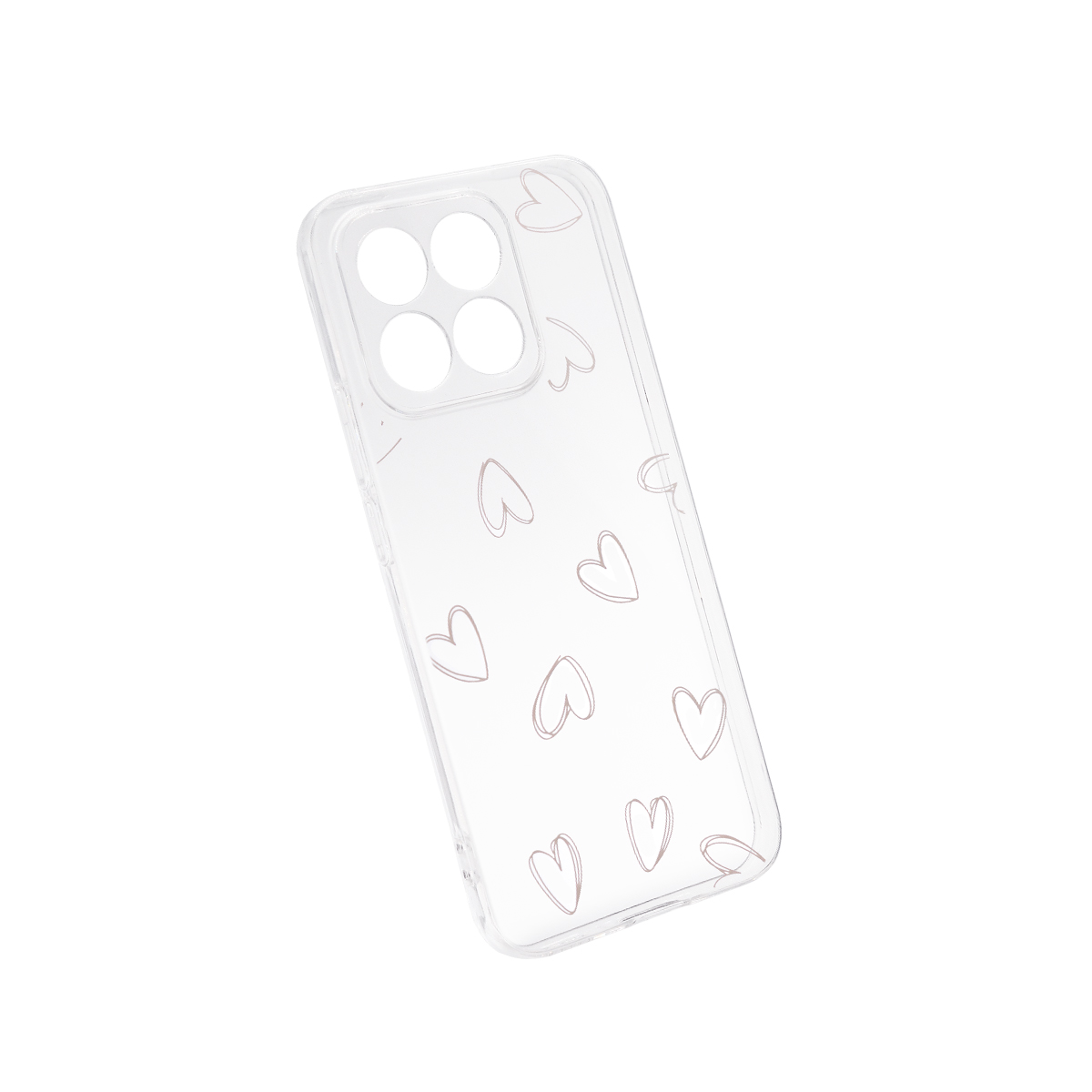 Tpu clear print for honor x8c 2