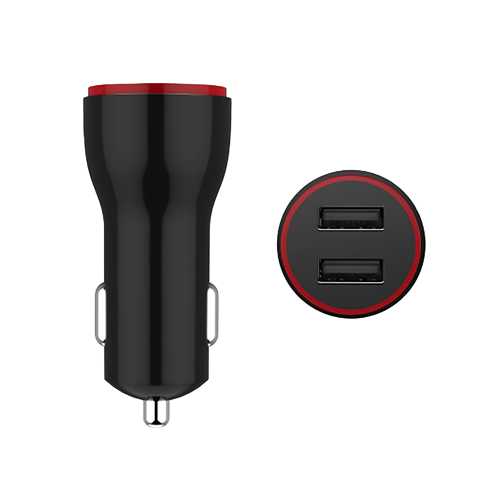 Wewo c-11 auto punjač 2xusb 2.4a + type-c usb cable (crni)