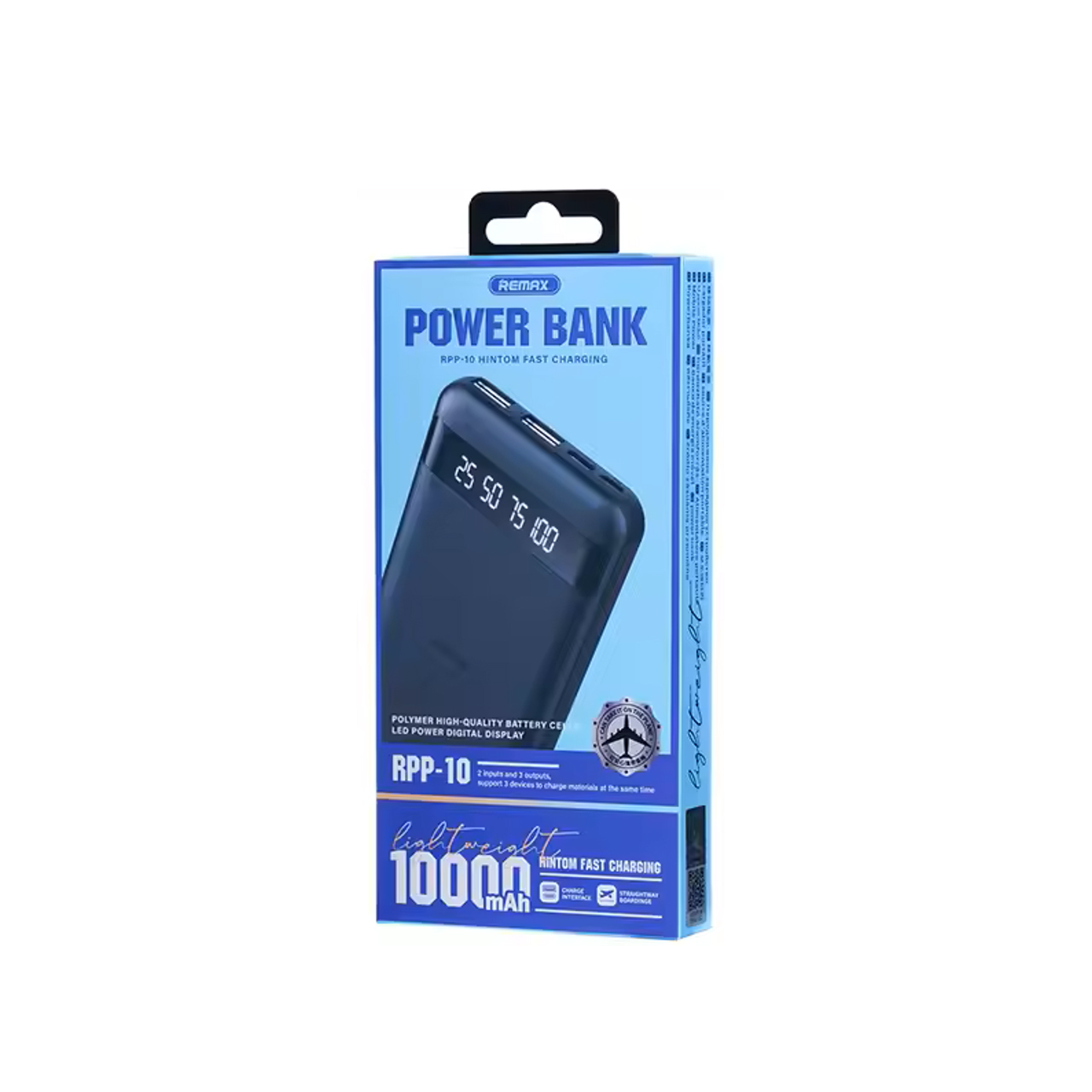 Power bank remax hintom rpp-10 2.4a fast charge 10000mah (crni)