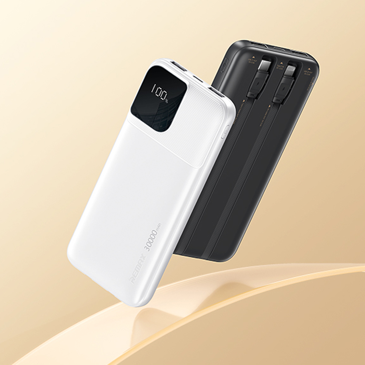 Power bank remax rellaen rpp-657 2.4a fast charge - built-in cable 10000mah (crni)