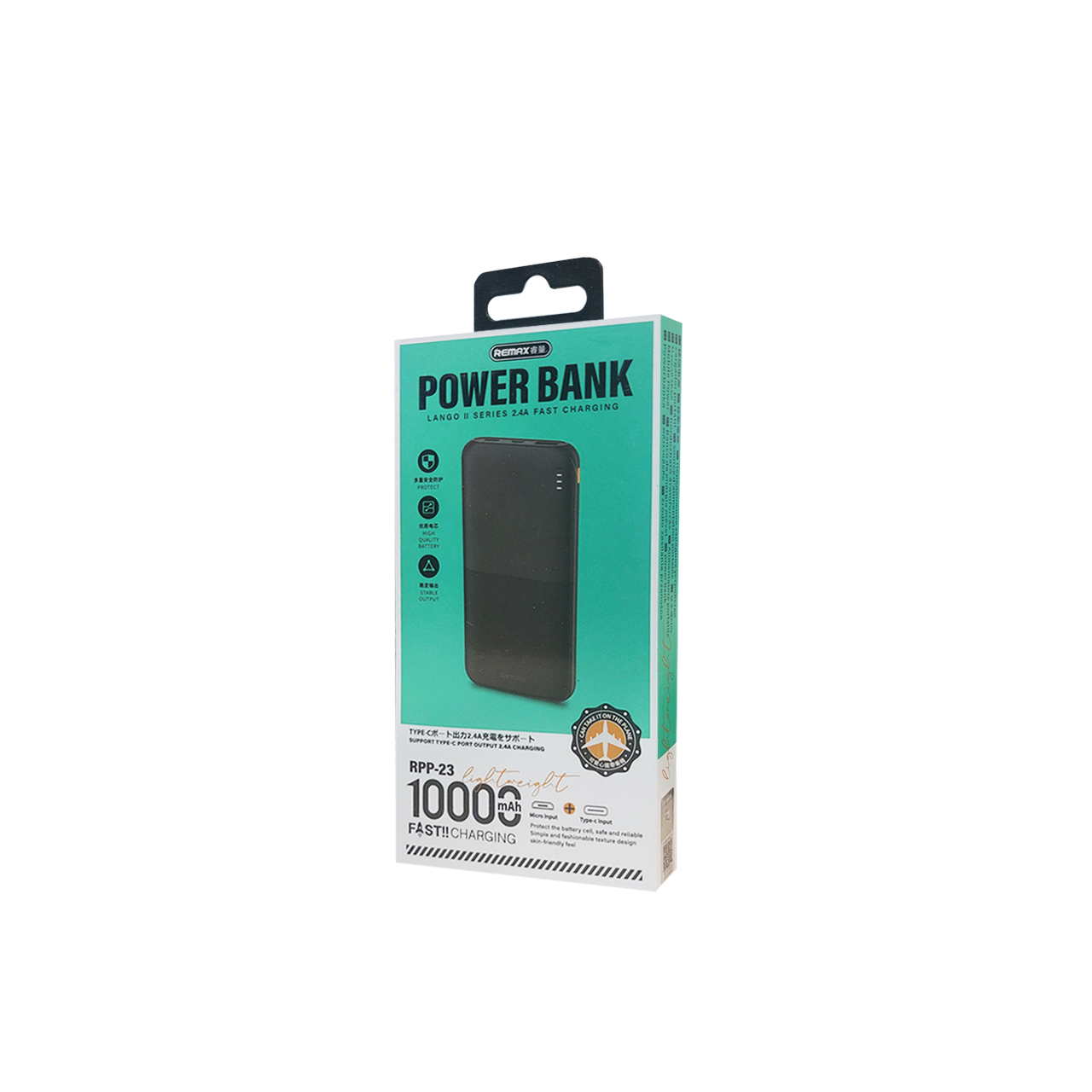 Power bank remax lango ii rpp-23 2.4a fast charge 10000mah (beli)