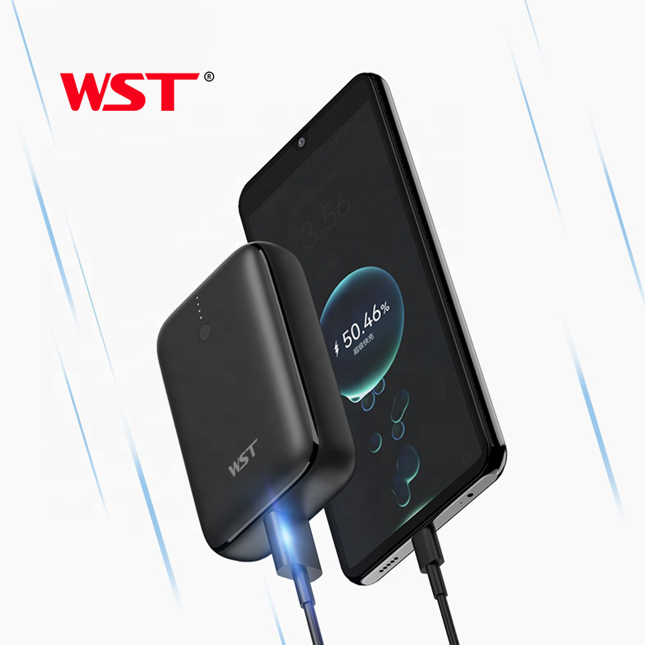 Power bank wst dl104s 9600 mah 22.5w fast charge (crni)