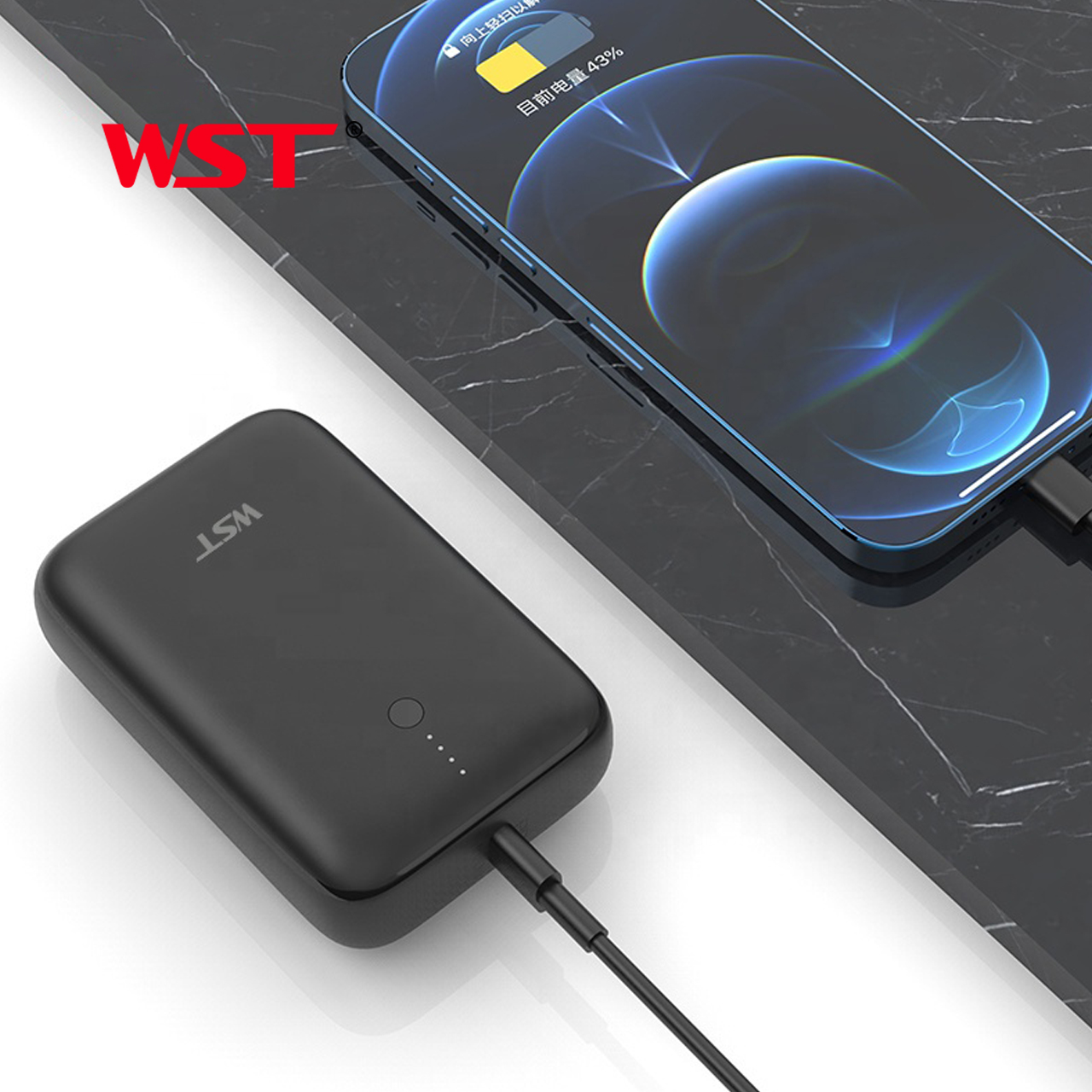 Power bank wst dl104s 9600 mah 22.5w fast charge (crni)