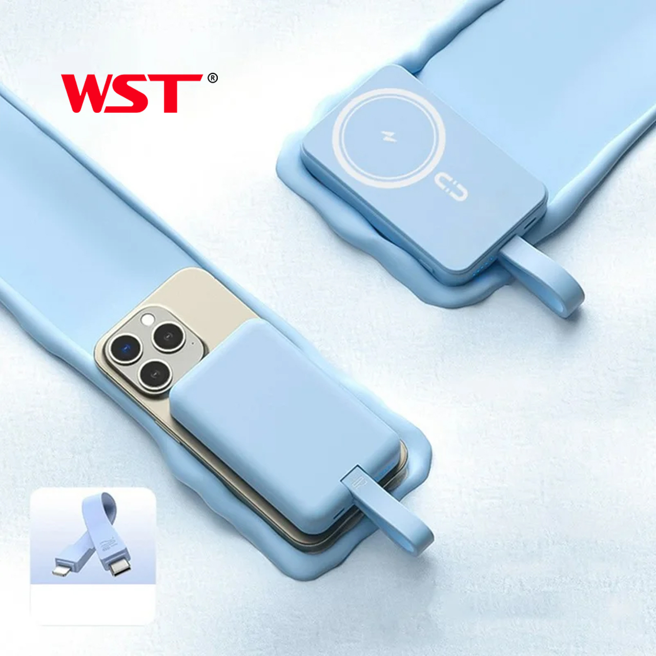 Power bank wst w013 10000 mah wireless magnetic (plavi)