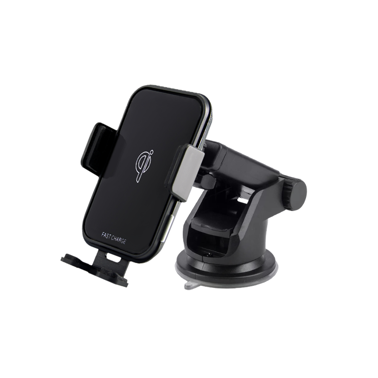 Bežični punjač - auto držač 2u1 na vakum i za ventilaciju y5 15w (crni)