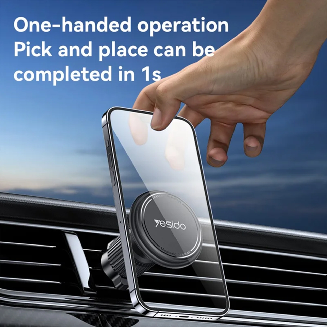 Držač za mobilni telefon yesido za ventilaciju sa magnetom (c252) black