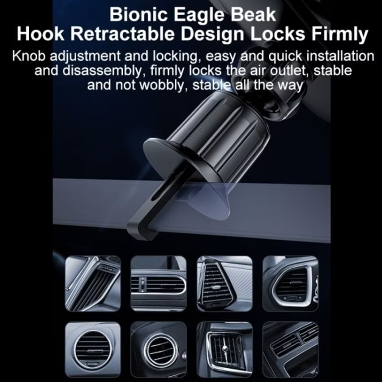 Držač za mobilni telefon yesido gravity za ventilaciju (c247) black