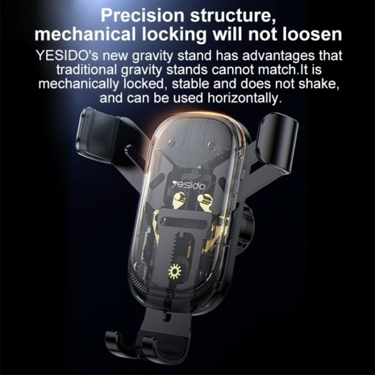 Držač za mobilni telefon yesido gravity za ventilaciju (c247) black