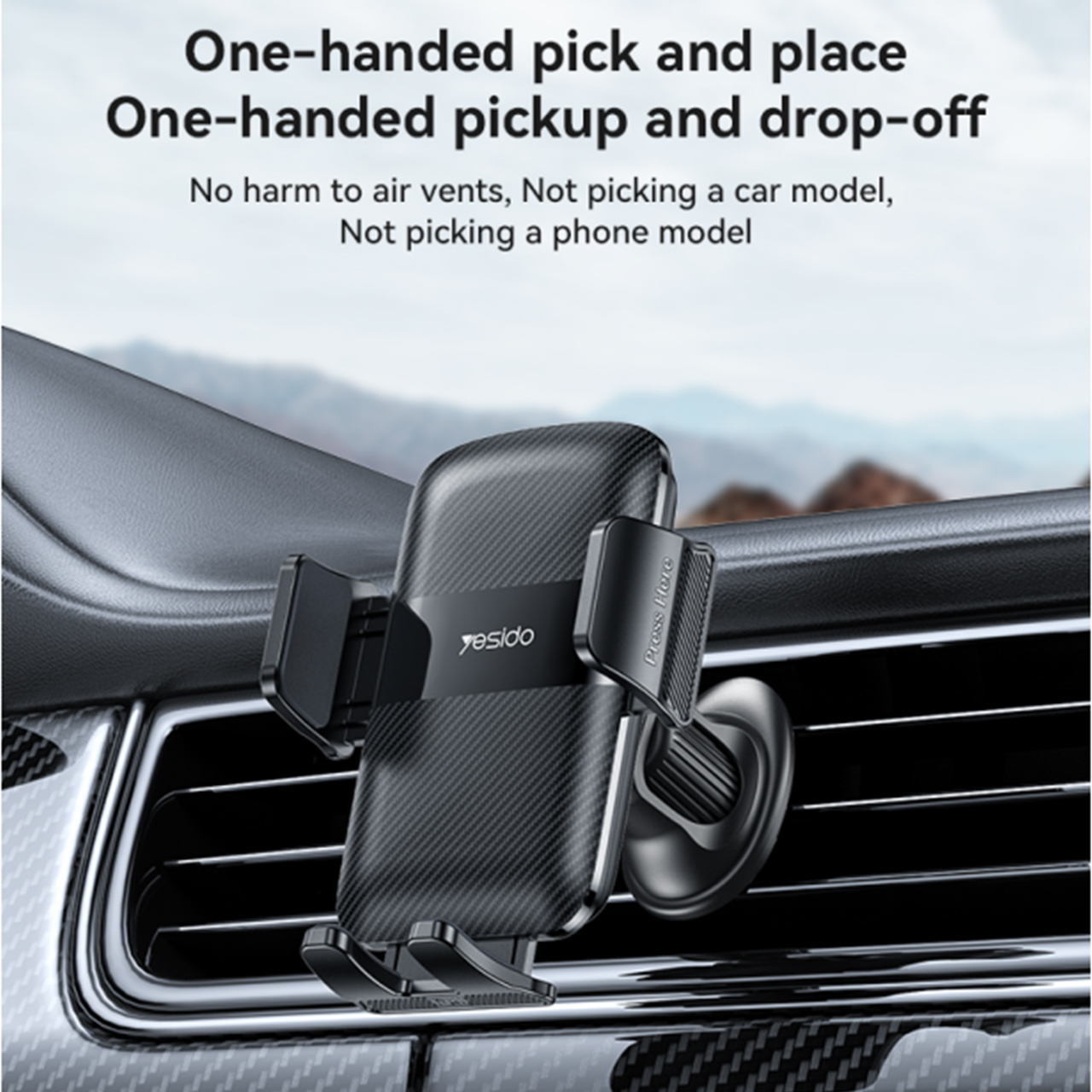 Držač za mobilni telefon yesido za ventilaciju (c251) black
