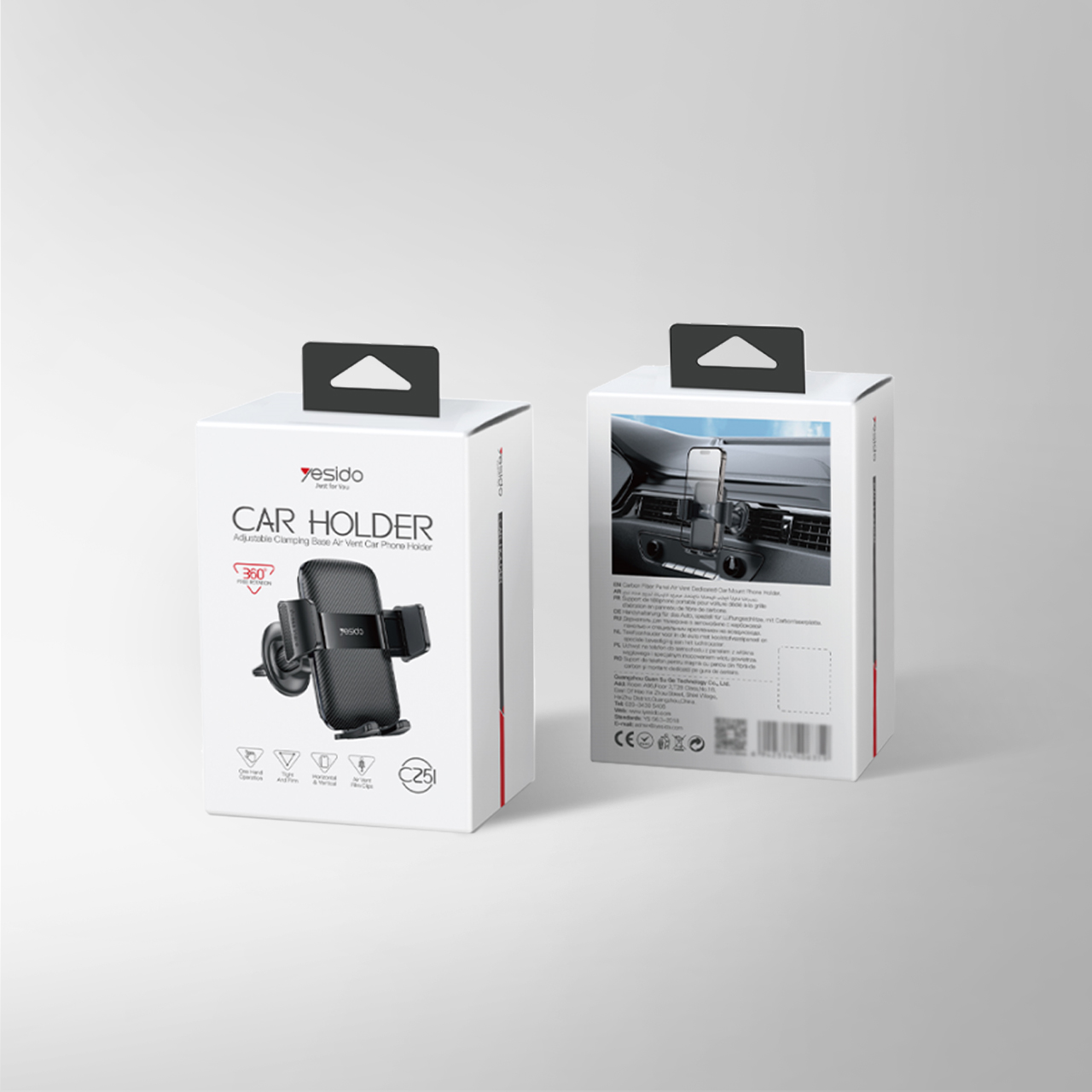 Držač za mobilni telefon yesido za ventilaciju (c251) black