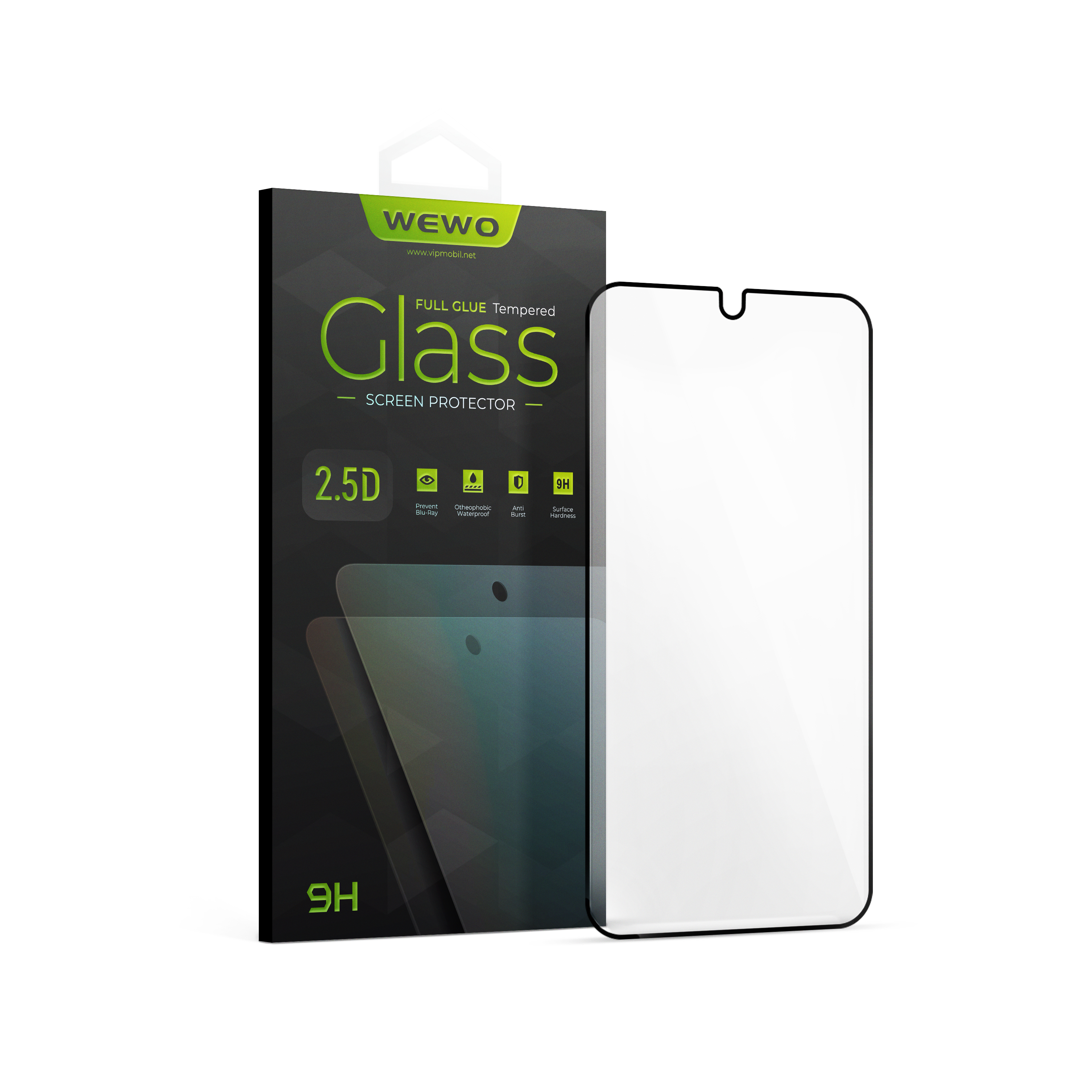 Nalepnica display-a glass 2.5d full glue for galaxy a27 black