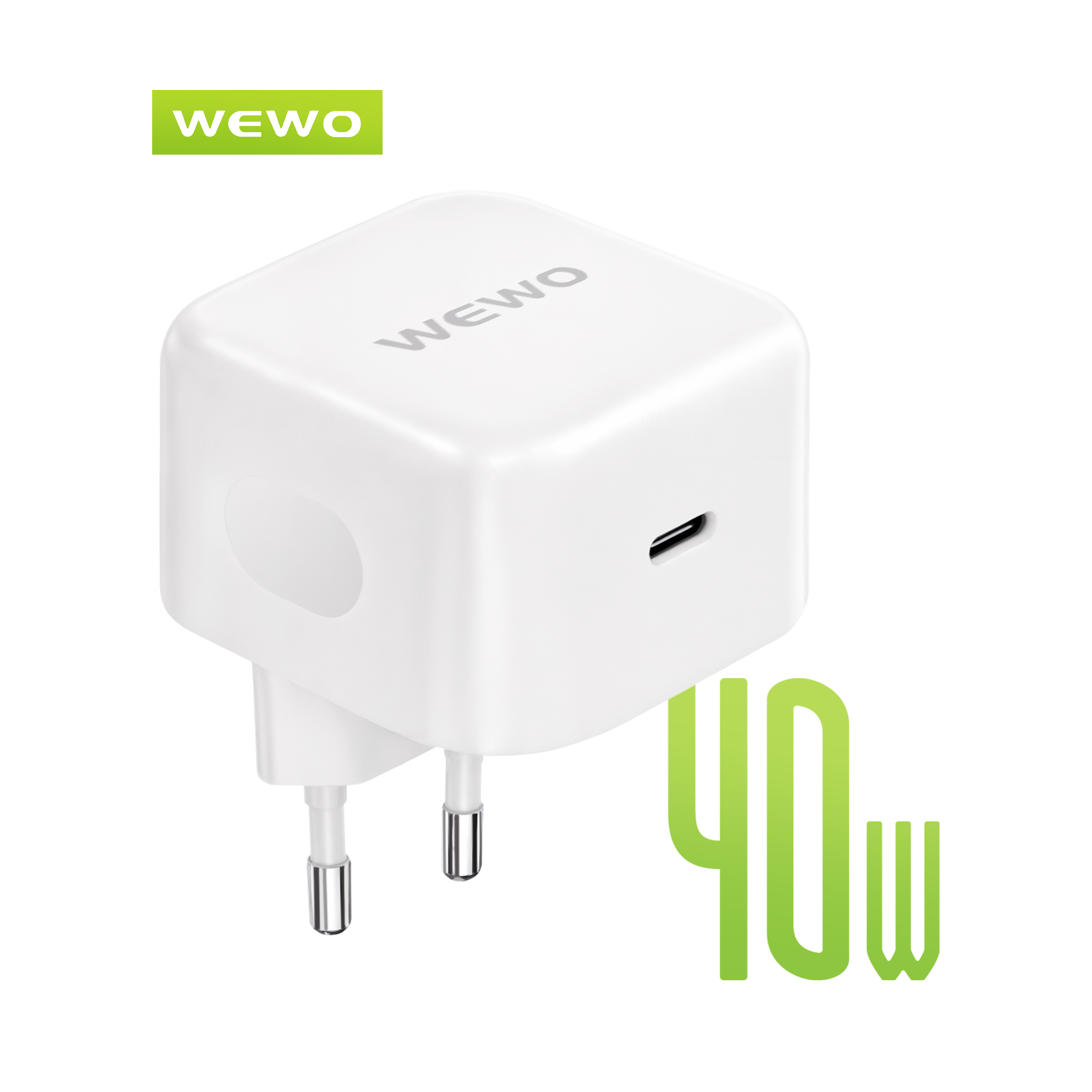 WEWO Punjač Type-C PD 40W/3A HQ (ORIG. design) beli