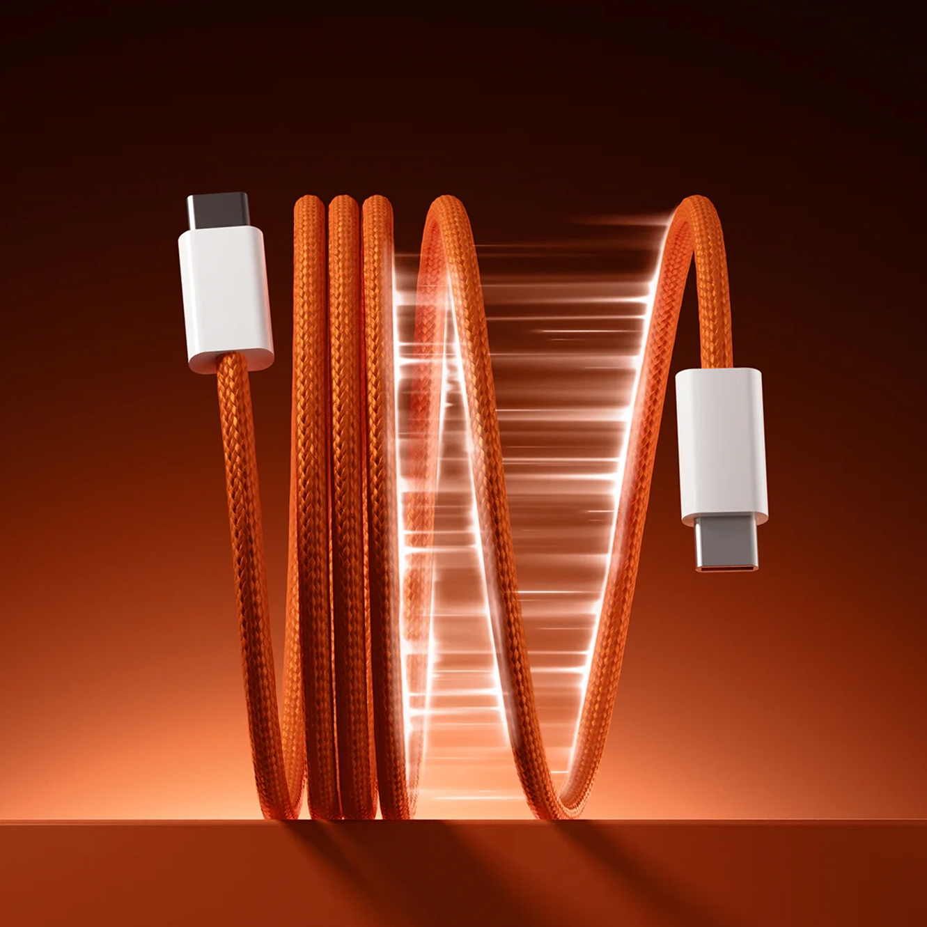 Usb data cable wewo za iphone 17 seriju type c na type c 60w pd cable (orig. design)  narandžasti 1m