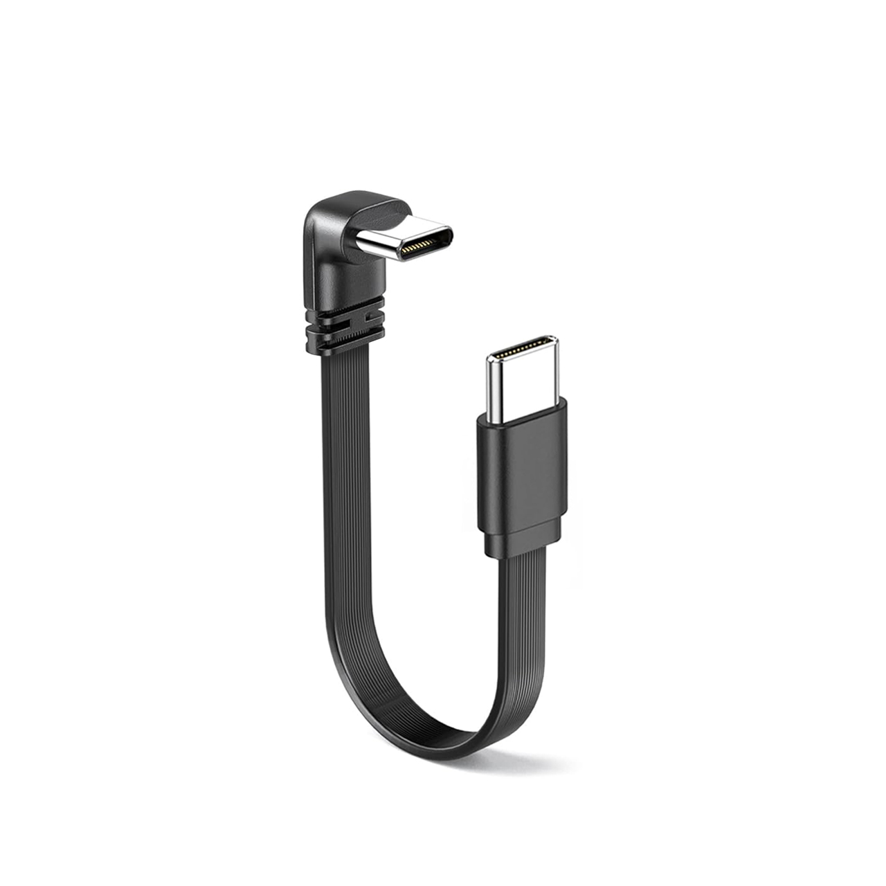 USB Data Cable PD SUPER FAST Type-C (L-oblik/90°) na Type C M/M crni 0,1m