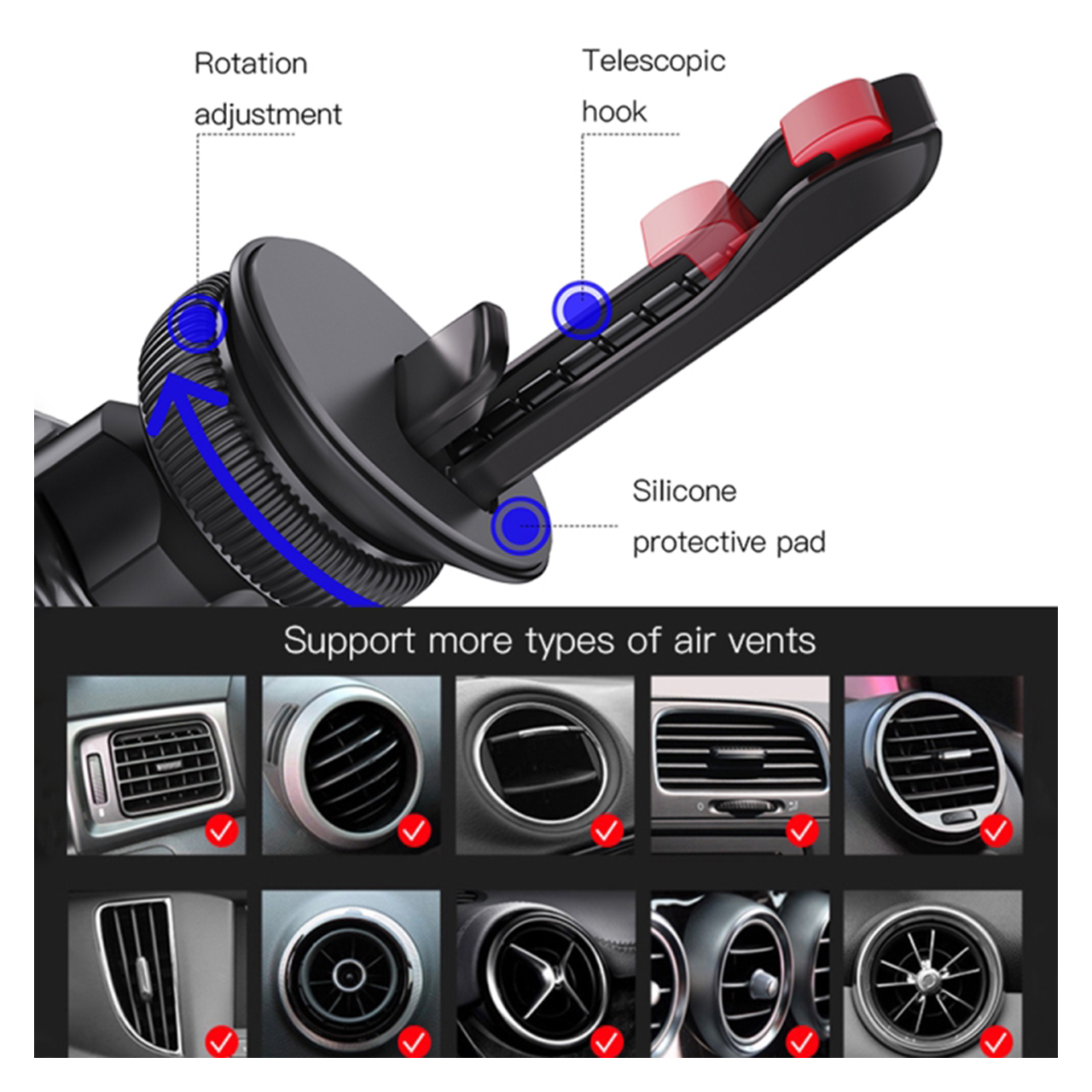 Držač za mobilni telefon za ventilaciju sa magnetom magsafe fk11