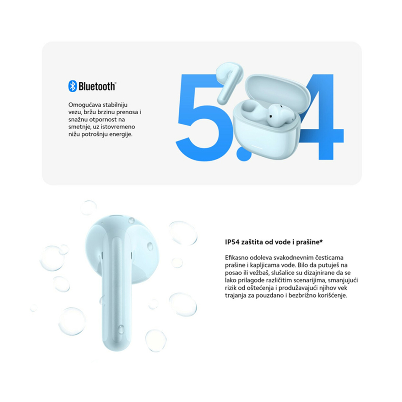 Slušalice bluetooth xiaomi redmi buds 8 active (bele)