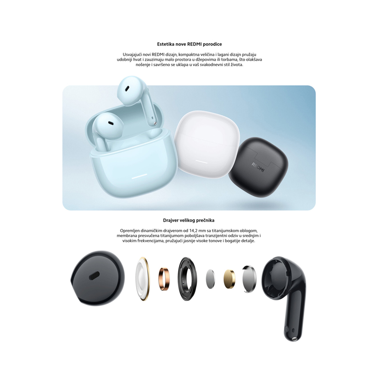 Slušalice bluetooth xiaomi redmi buds 8 active (bele)