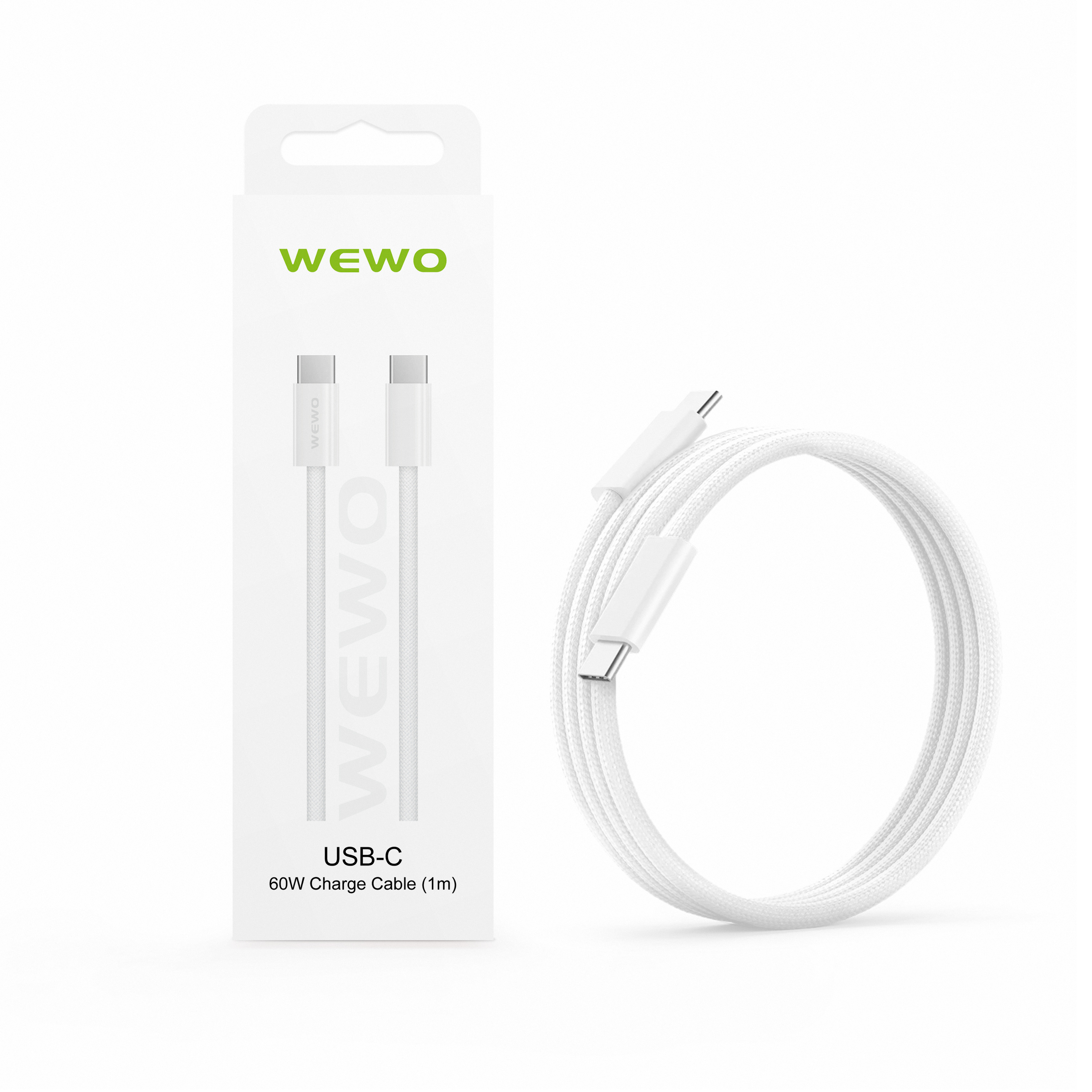 Usb data cable wewo ca-17 textile type c na type c 60w pd beli 1m