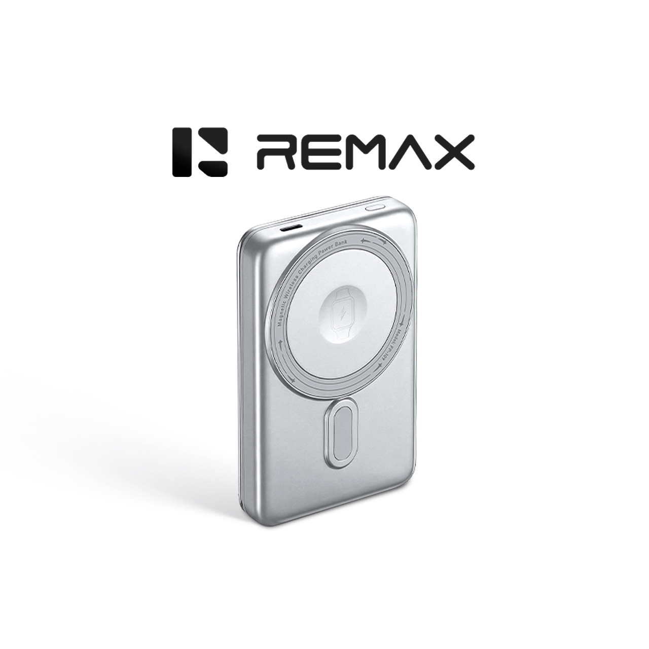 Power Bank REMAX JOVIAL FP-109 HOLDER PD 22.5W MAGNETIC WIRELESS WITH TYPE C CABLE 10000mAh (srebrni)