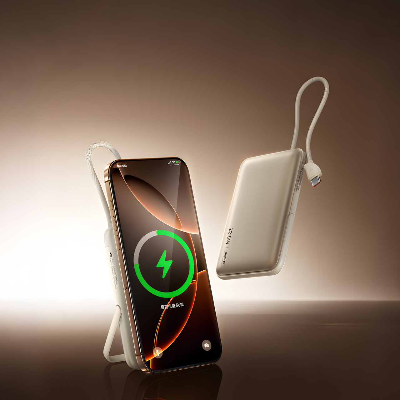 Power bank remax mc-01 holder pd 22.5w magnetic wireless with type c cable 10000mah (srebrni)