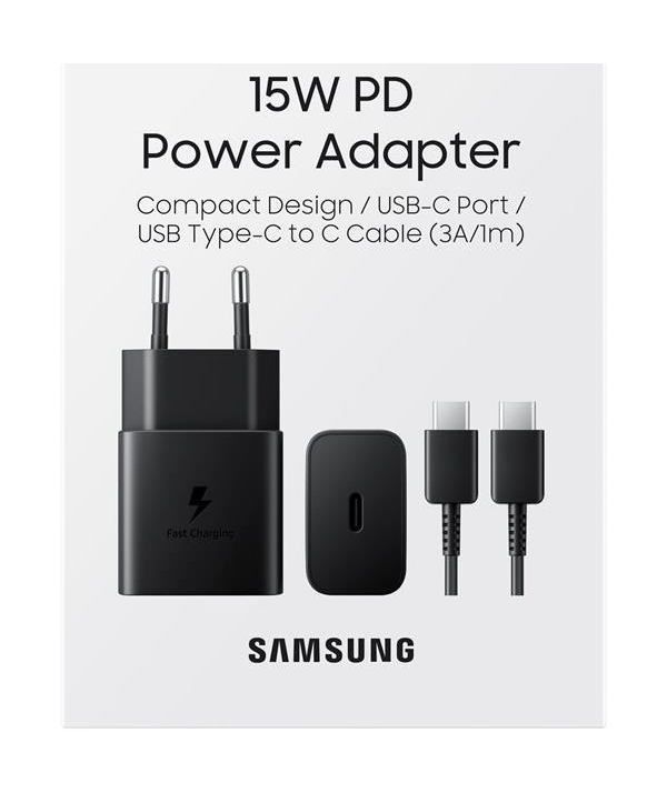 Samsung pd kućni punjač type-c fast 15w ep-t1510-xwe + usb data cable (beli)