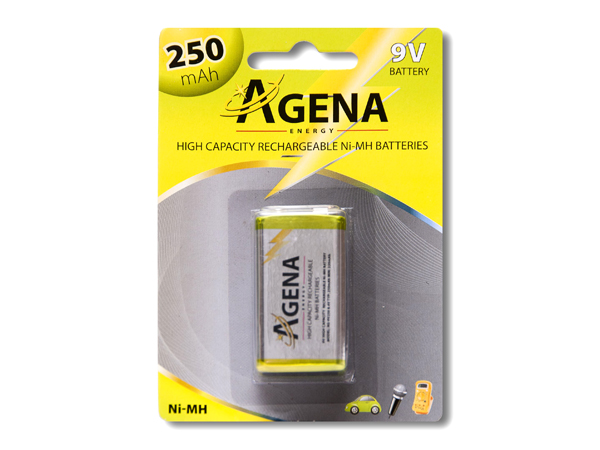 Agena energy 9v 250 mah nimh punjiva baterija