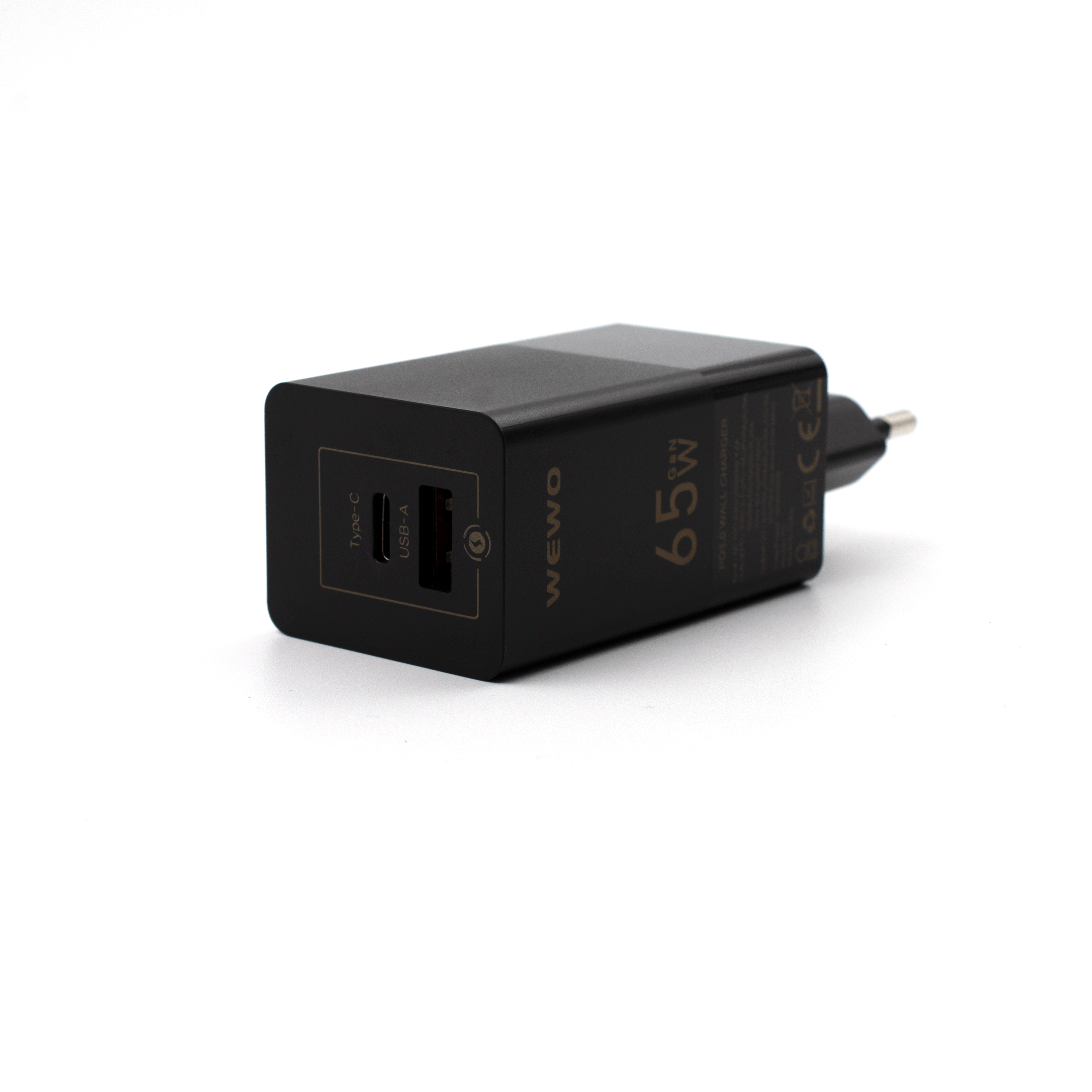 Wewo i10 pd+usb type-c punjač qc 65w/3a crni