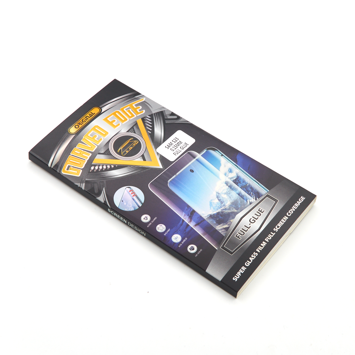 Nalepnica display-a glass 5d full glue for sm-s911 (galaxy s23) black