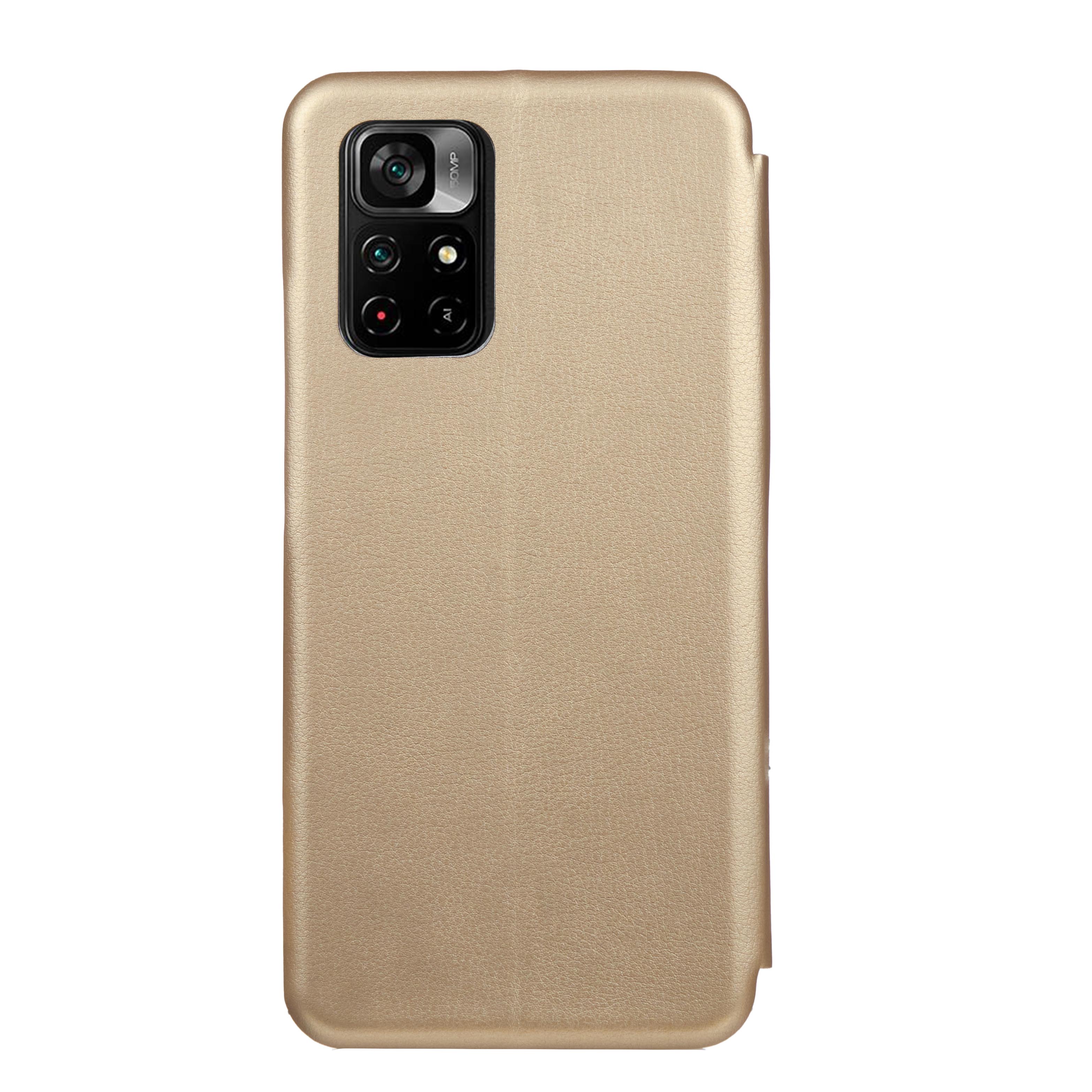 Flip leather za redmi note 11t 5g/poco m4 pro 5g/redmi note 11 china (zlatna)