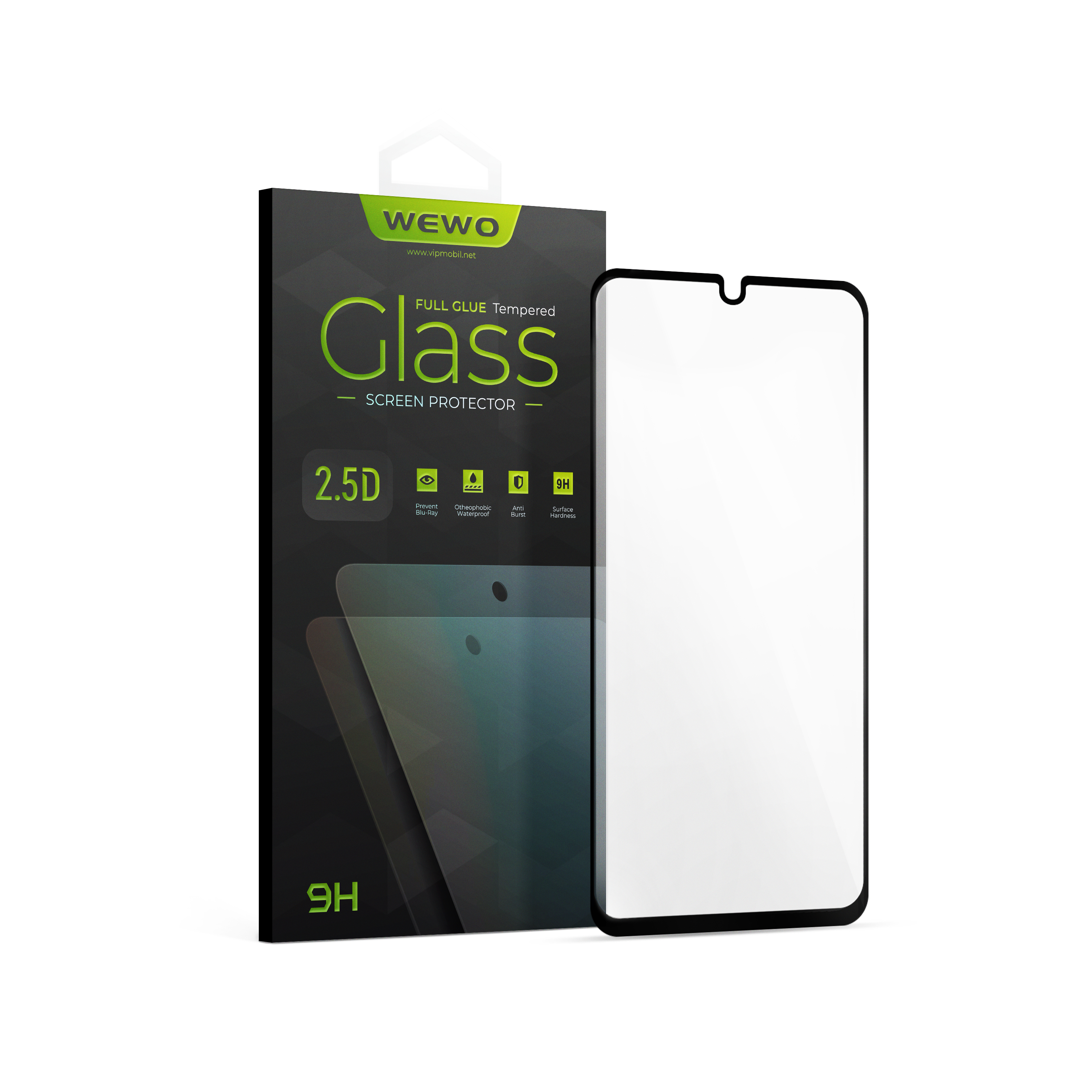 Nalepnica display-a glass 2.5d full glue moto g06 (black)