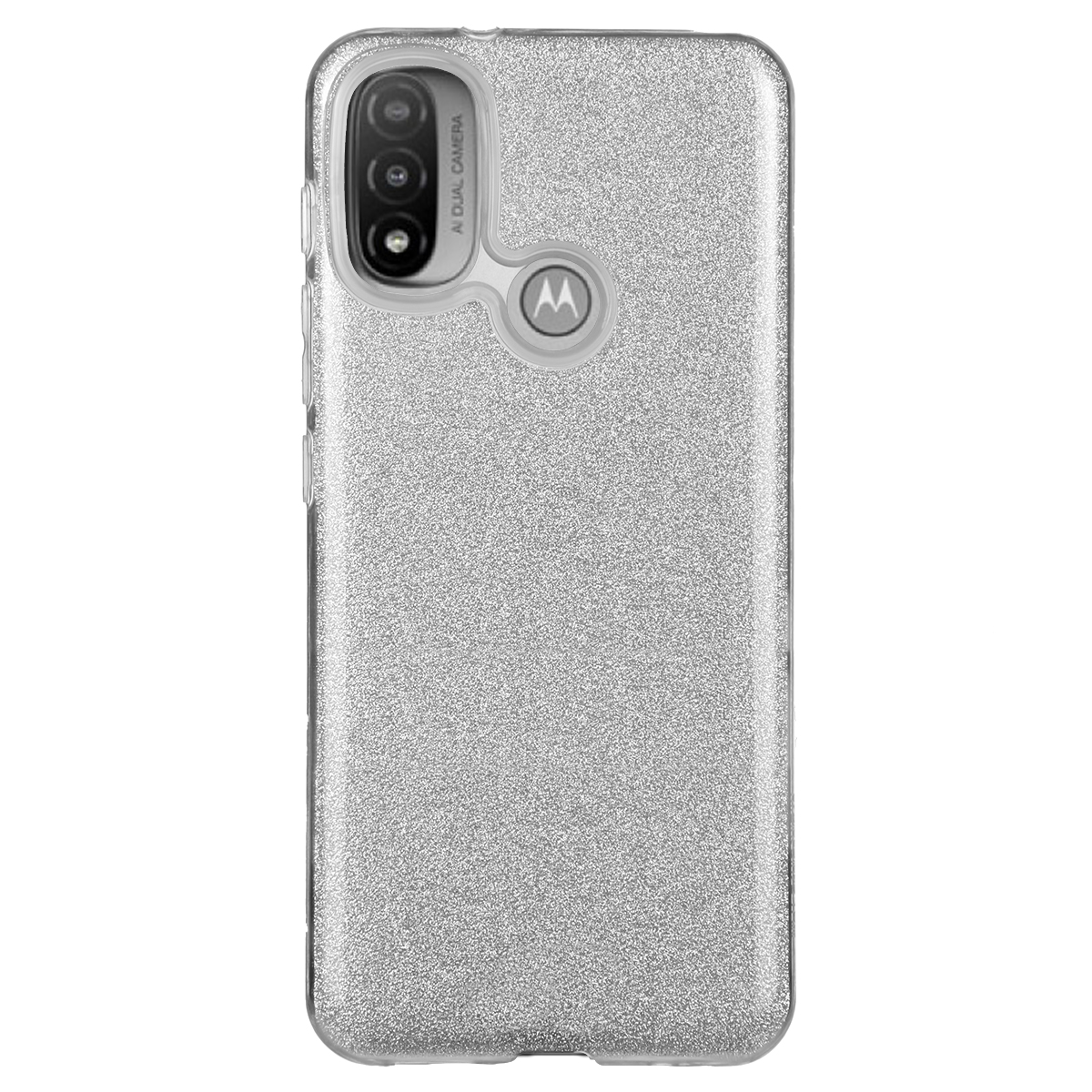 Tpu sparkly shine moto e20/e40 (silver)