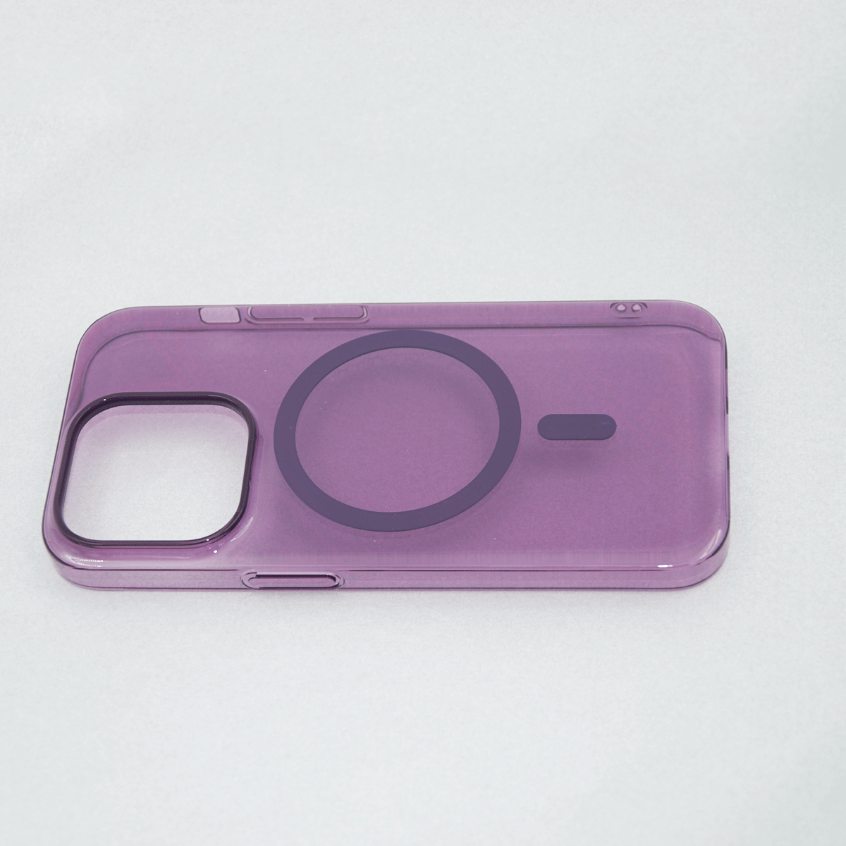 Tpu silhouette magsafe  for iphone 15 pro (6.1") ljubičasta