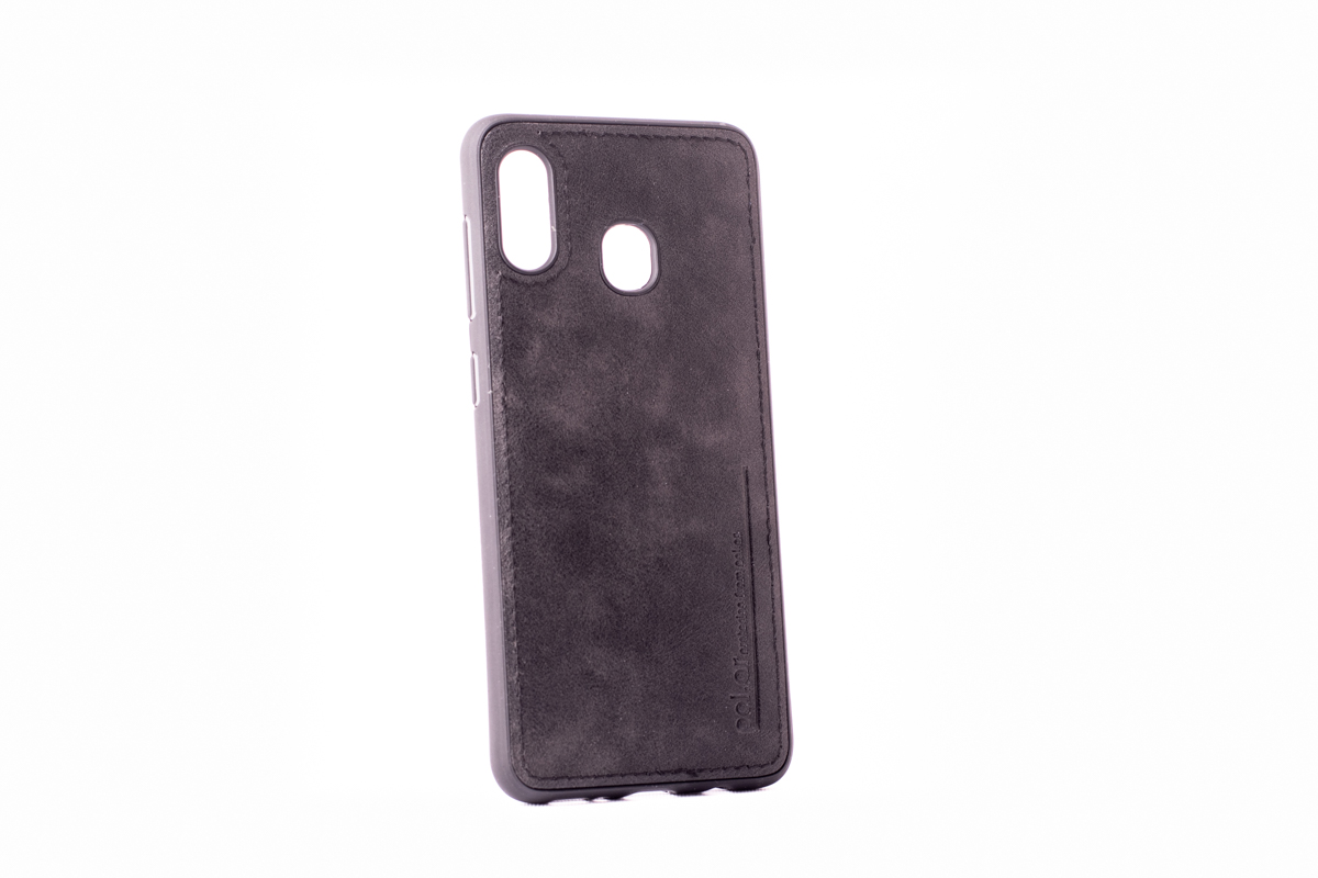 Tpu leather for sm-a205f/a305 (galaxy a20/a30) crna